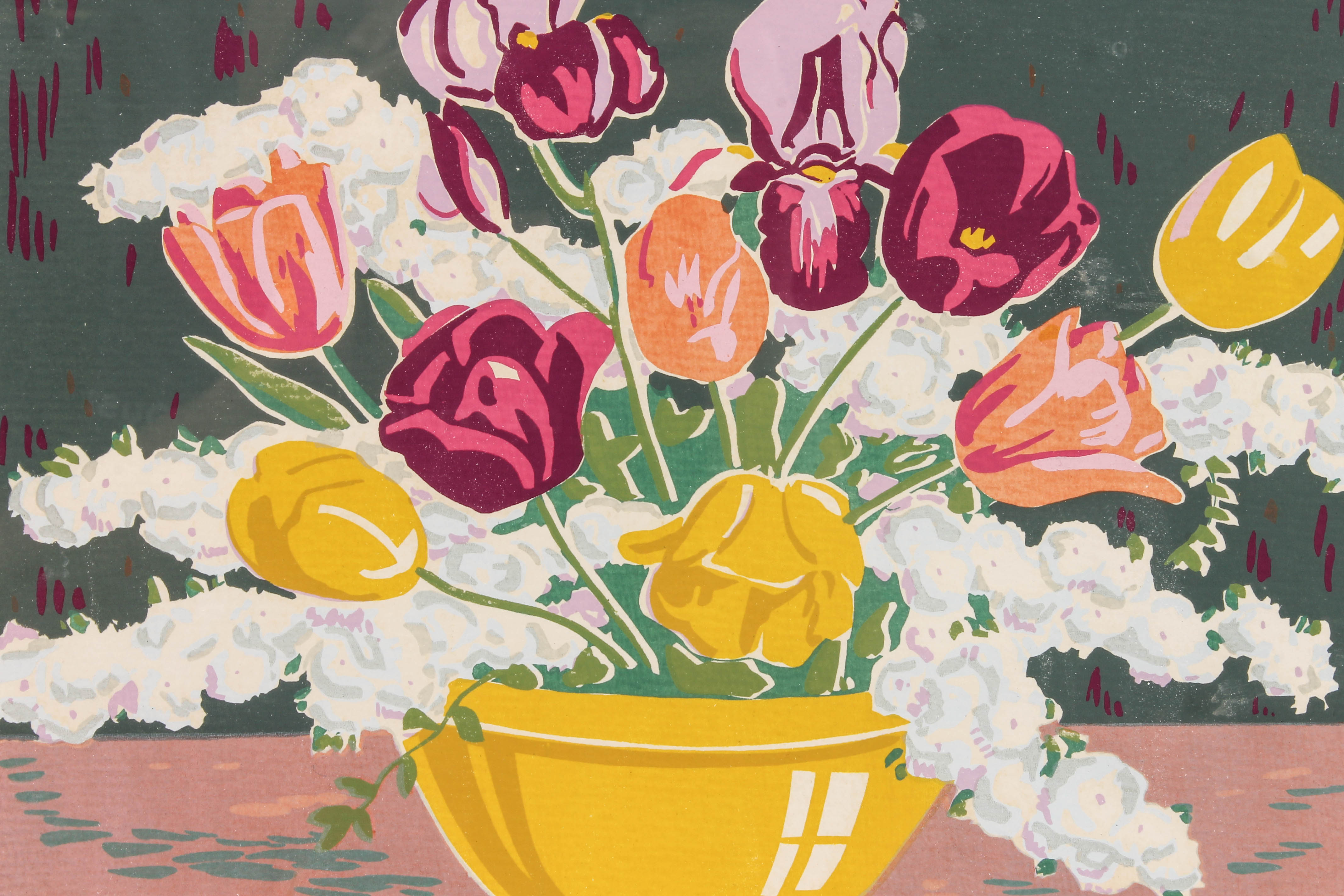 Alfred Wands Limited Edition Serigraph "Spring Flowers"