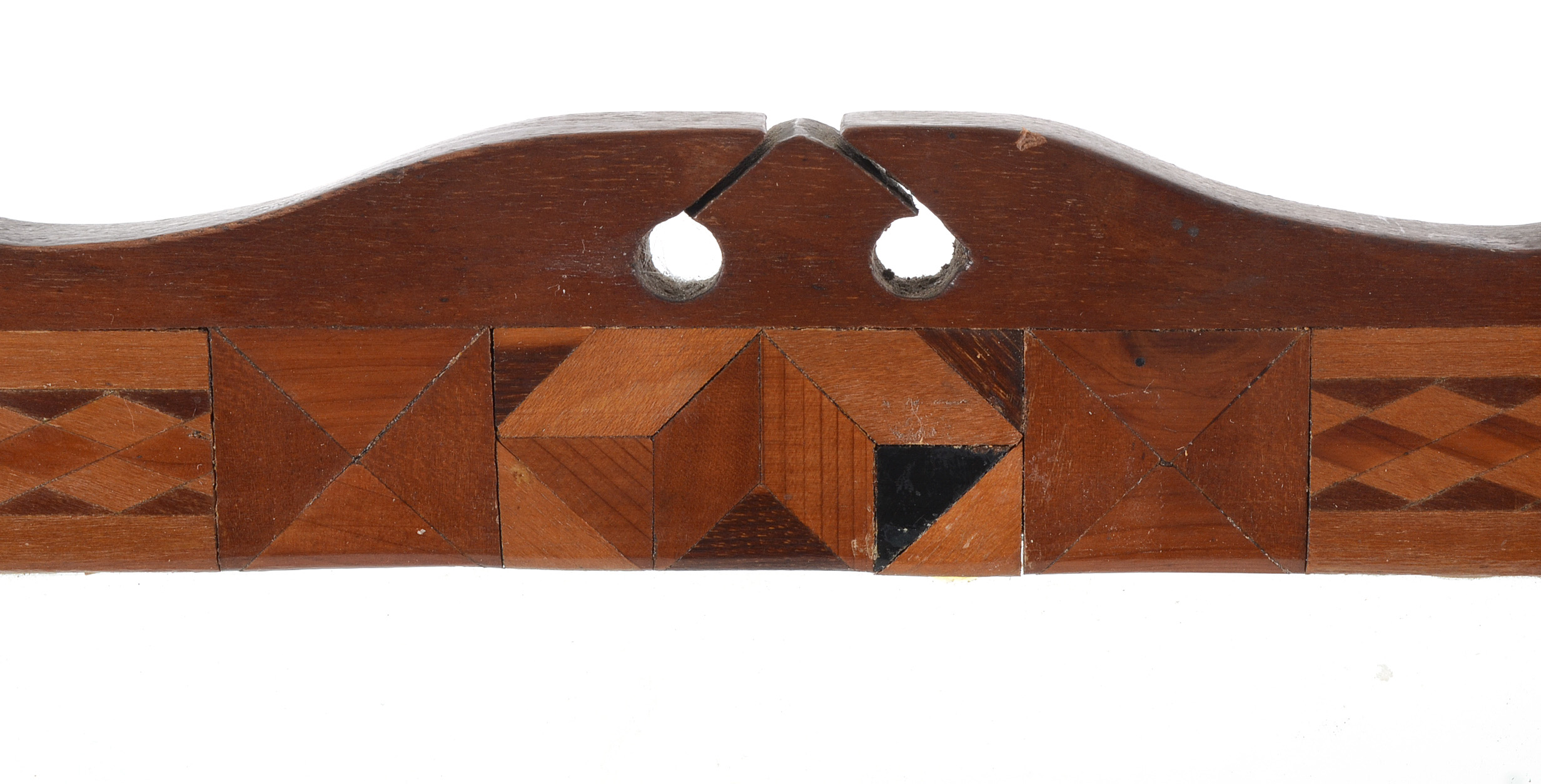 Mixed Wood Inlaid Frame-on-Stand