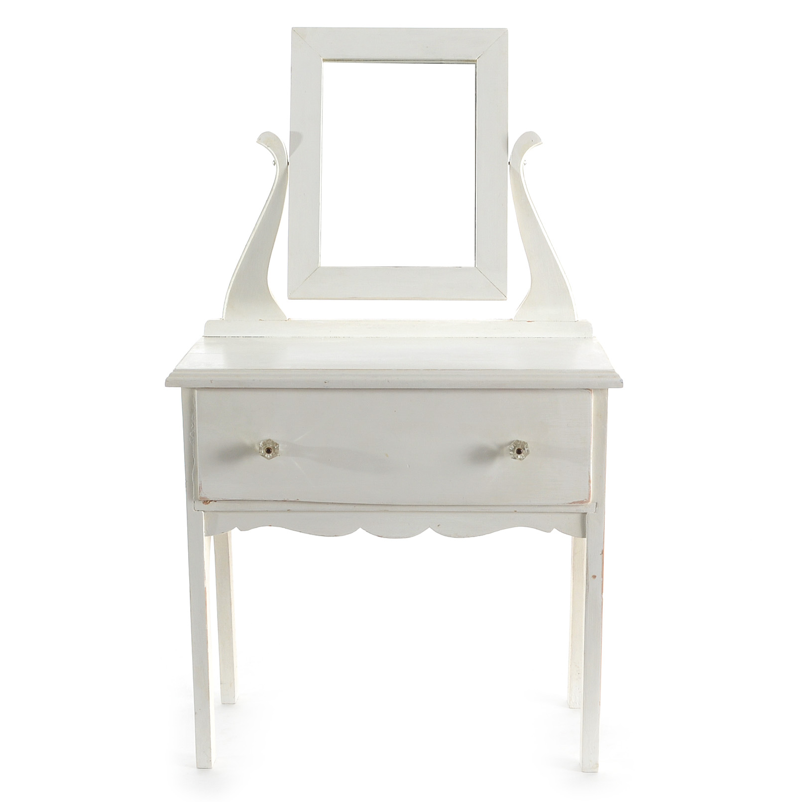 Vintage Bed Side Table with Vanity Mirror