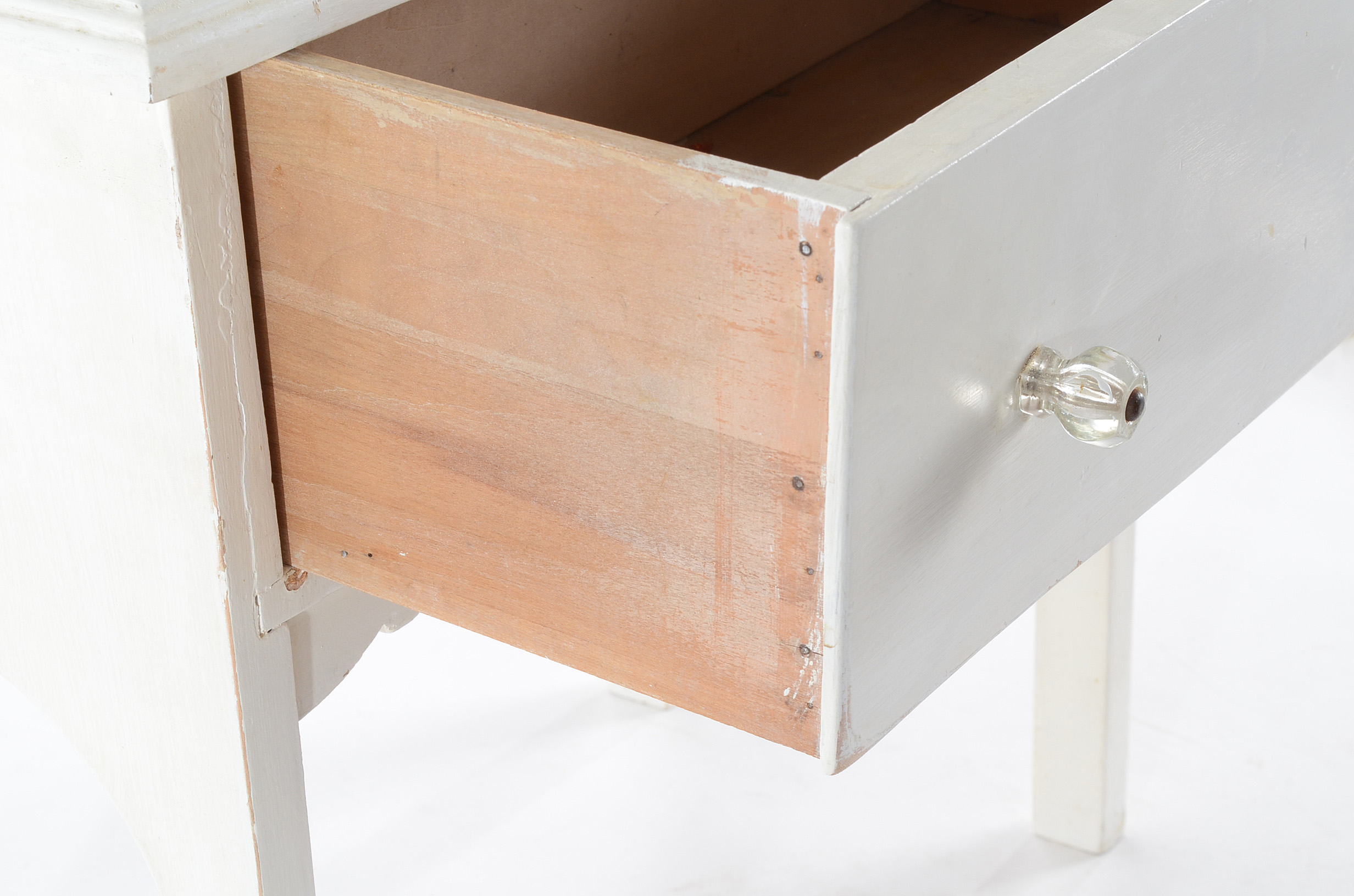 Vintage Bed Side Table with Vanity Mirror