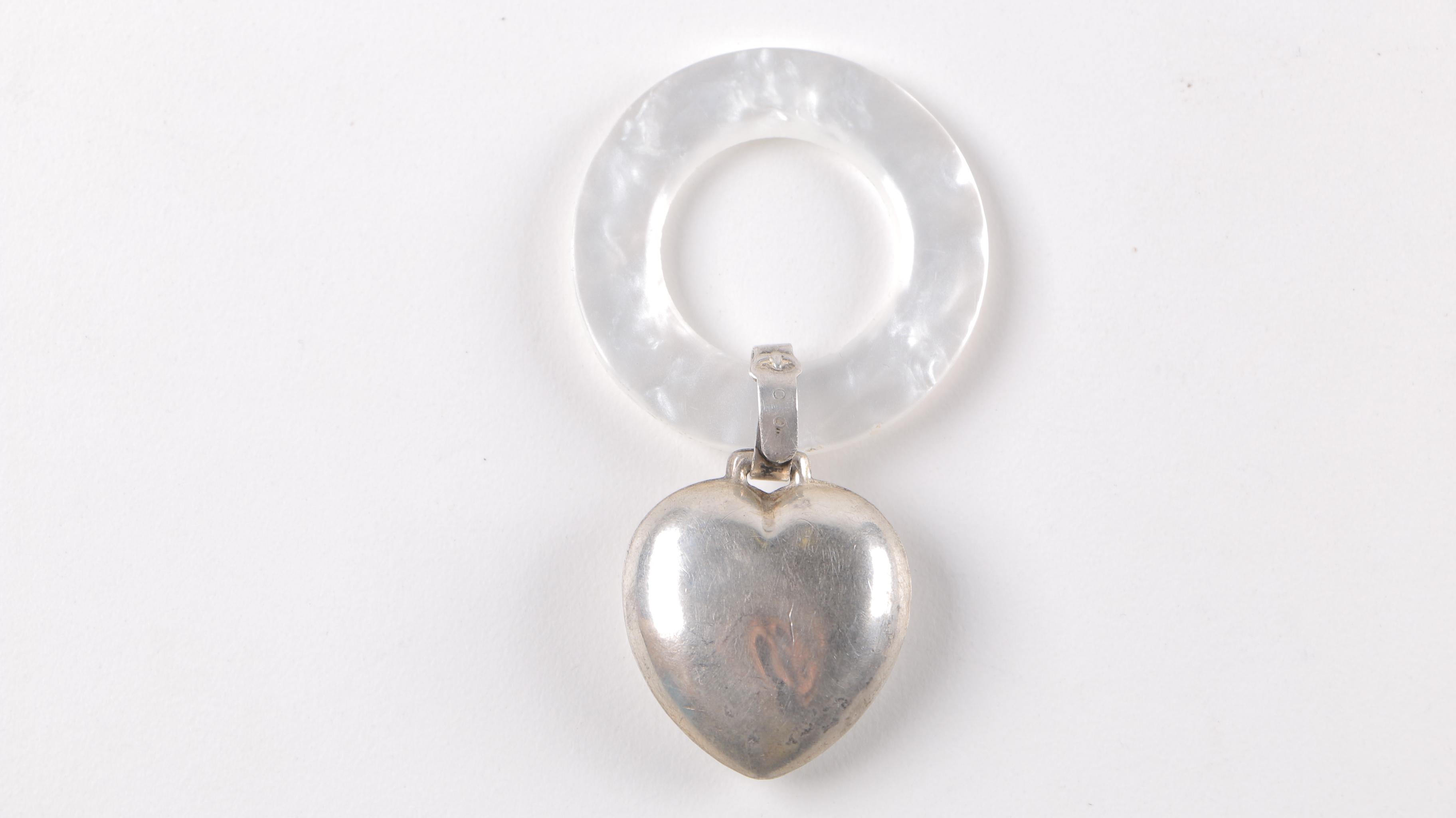 Sterling Silver Jewelry With Vintage Baby Rattle