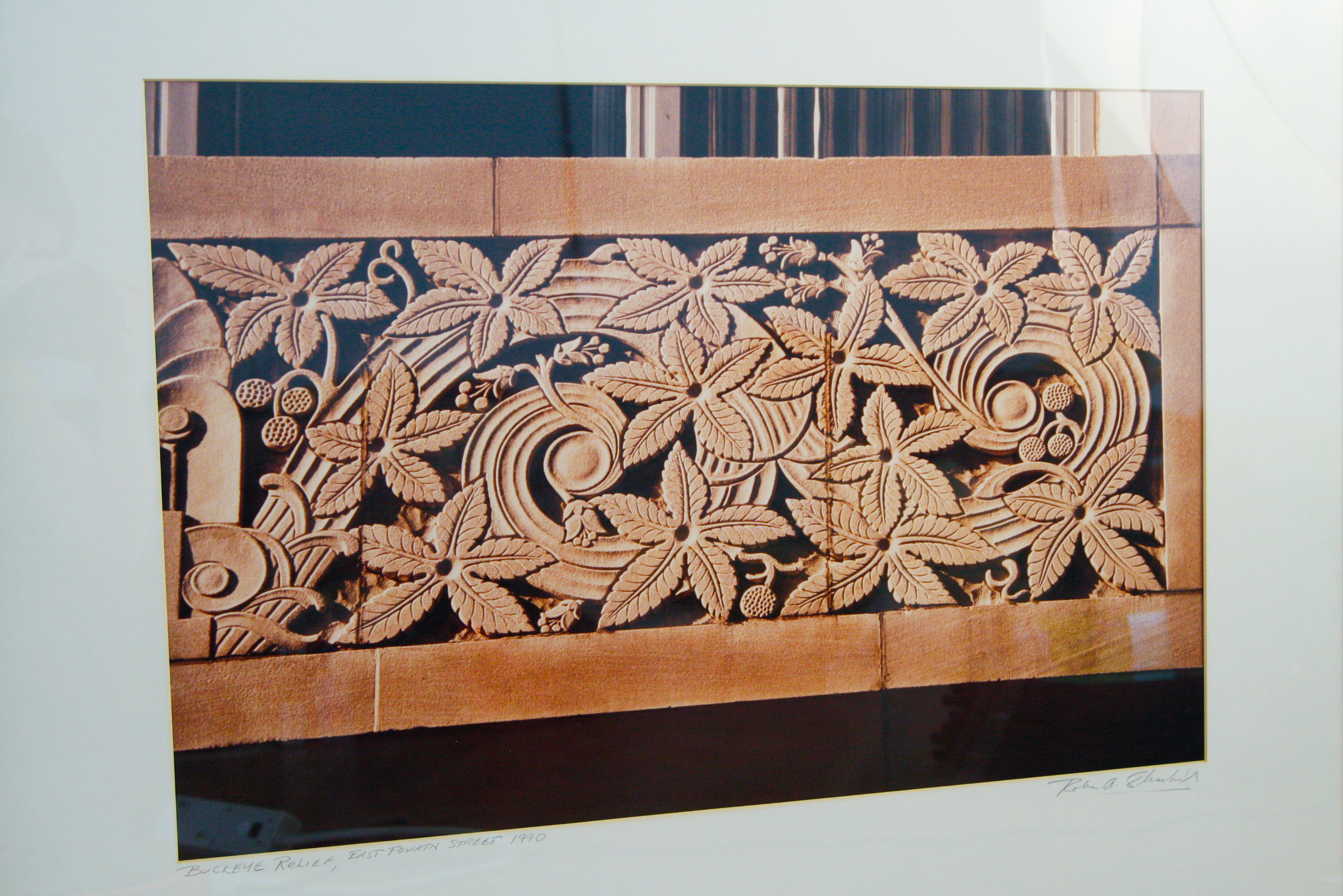 Pair of Framed Robert Flischel Photographic Prints of Cincinnati Landmark Detail