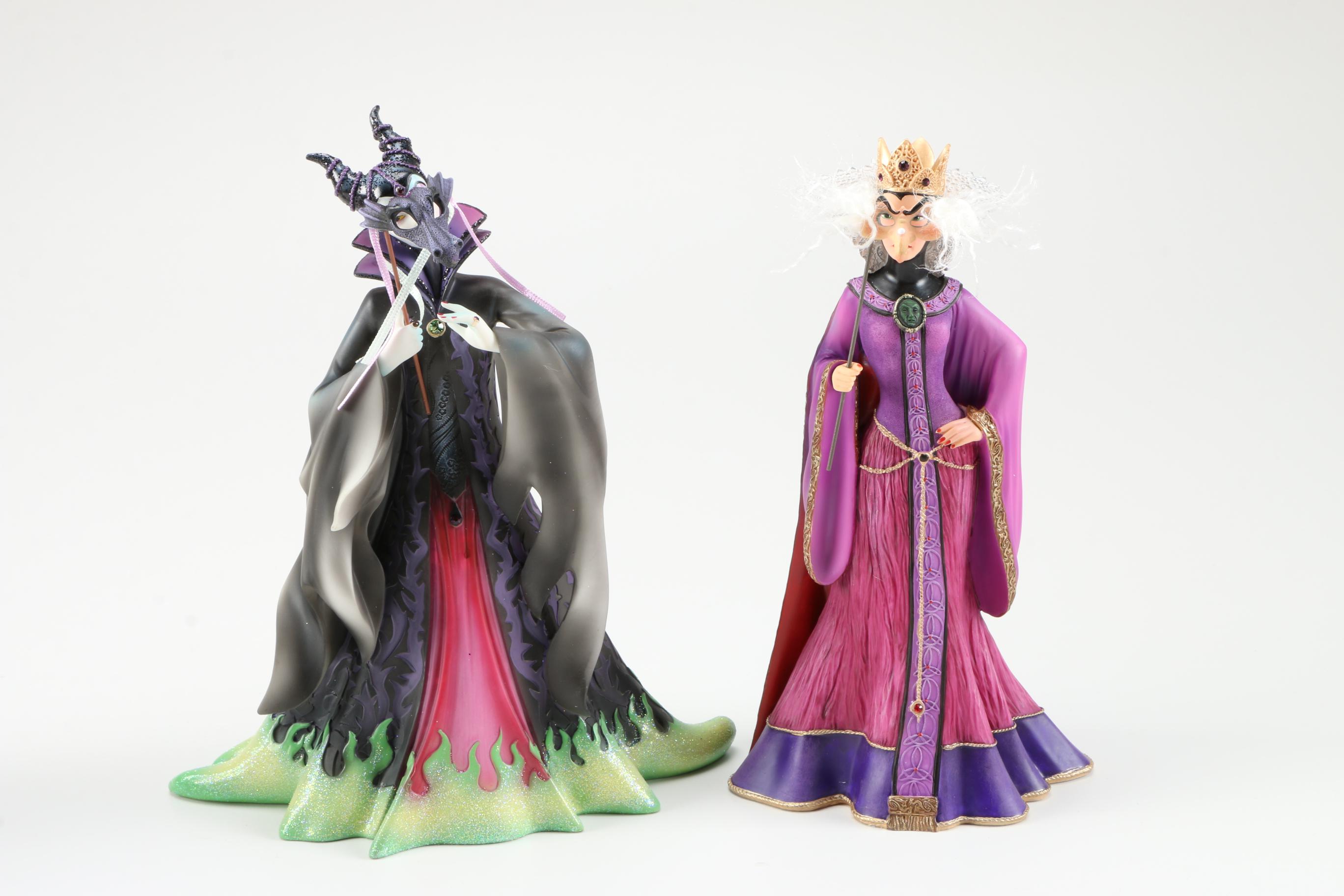 Enesco Disney "Showcase Collection" Figurines, Including "Frozen" and Evil Queens