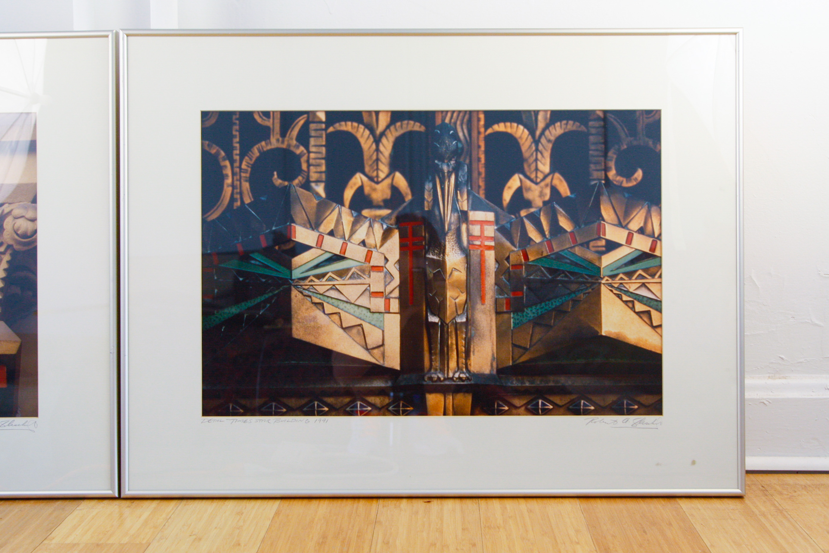 Pair of Framed Robert Flischel Photographic Prints of Cincinnati Landmark Detail