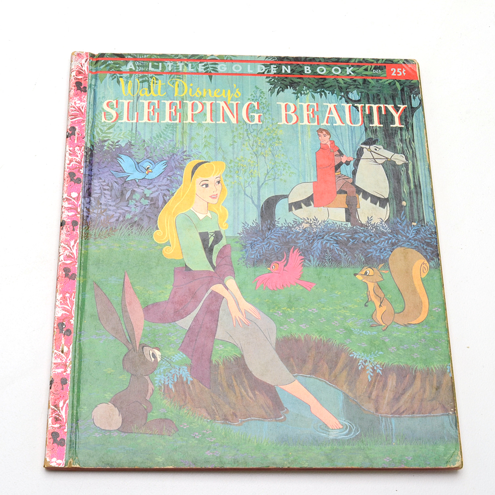 1957 First Edition Little Golden Book "Sleeping Beauty" and Other Vintage Disney Children's Books