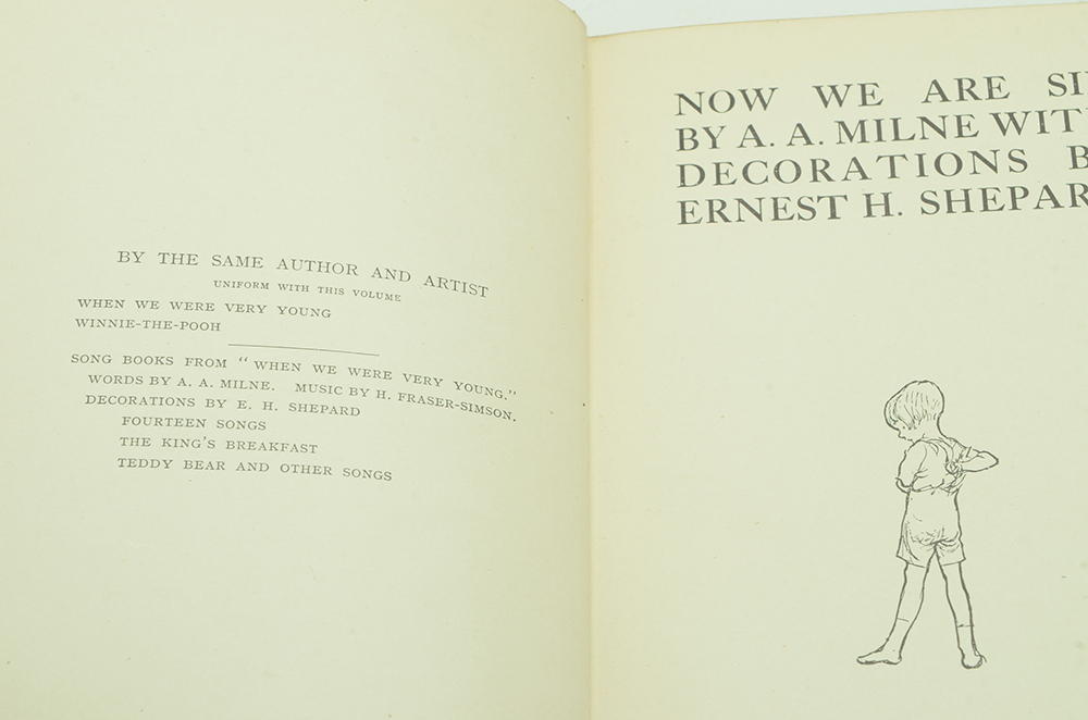 1927 First Edition A. A. Milne "Now We Are Six" With Original Dust Jacket
