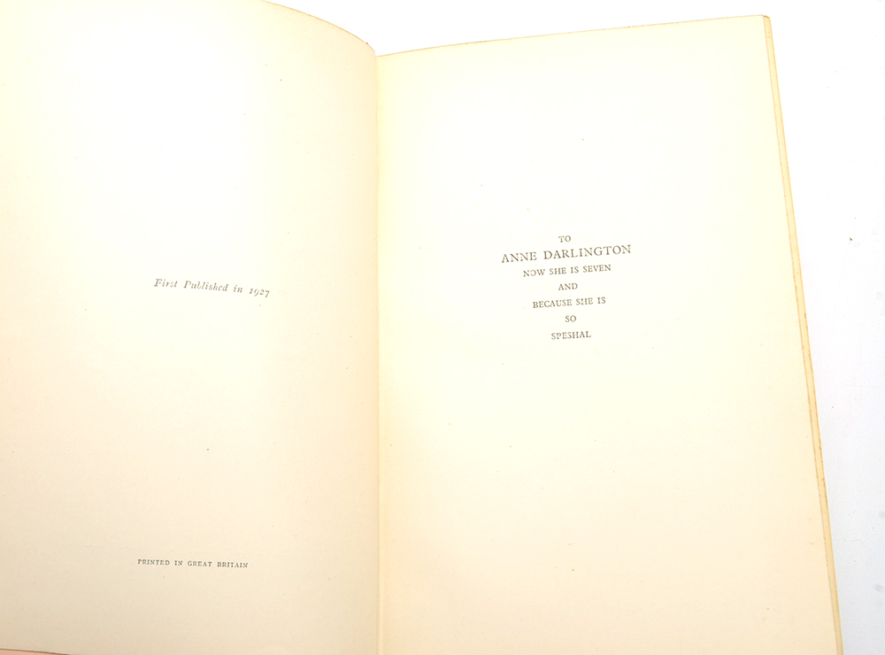 1927 First Edition A. A. Milne "Now We Are Six" With Original Dust Jacket