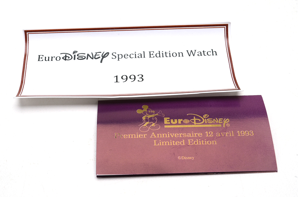 1993 EuroDisney Premier Anniversaire Limited Edition Watch