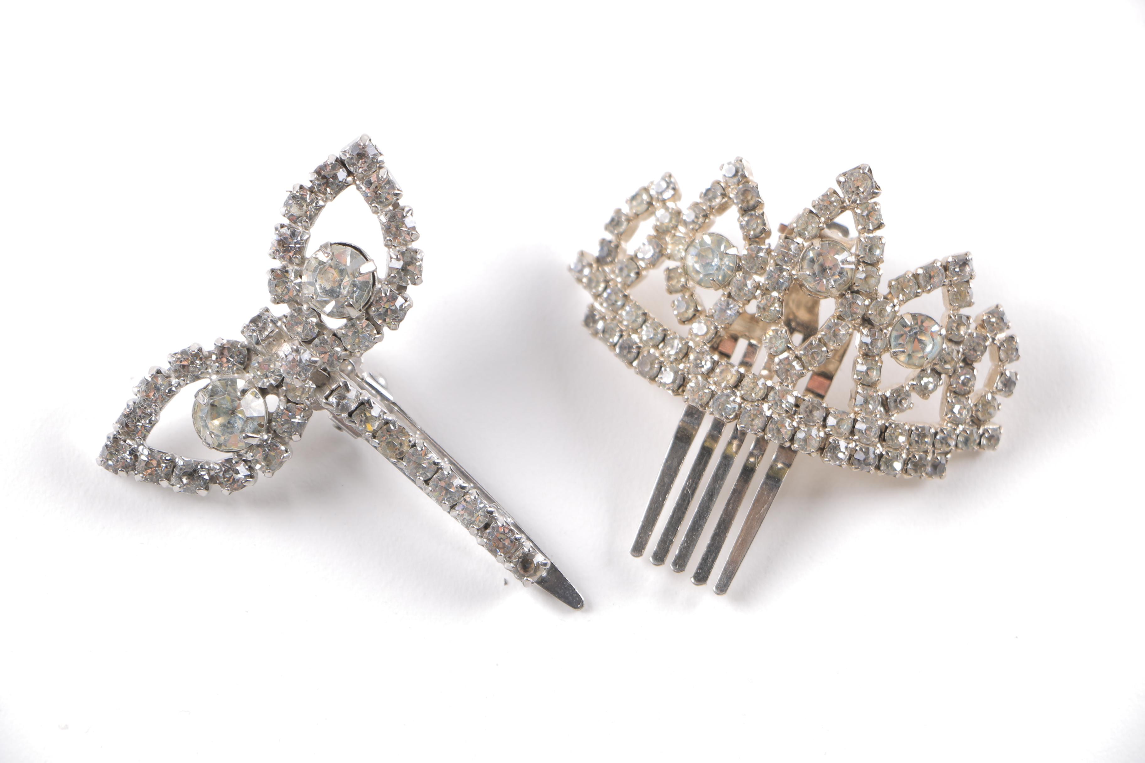 Vintage Rhinestone Costume Jewelry Including Weiss