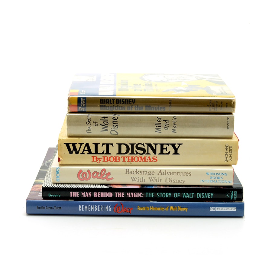 Walt Disney Biographies Featuring "The Story of Walt Disney" First Edition
