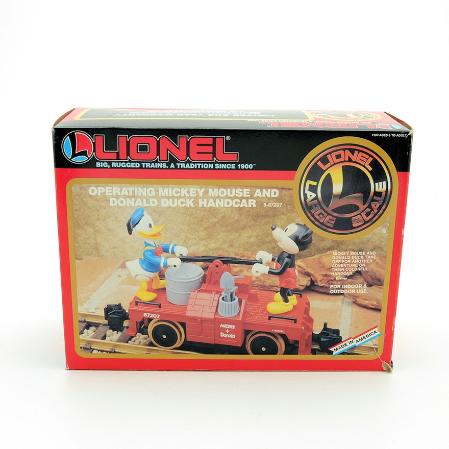 1995 Lionel Mickey Mouse and Donald Duck Handcar