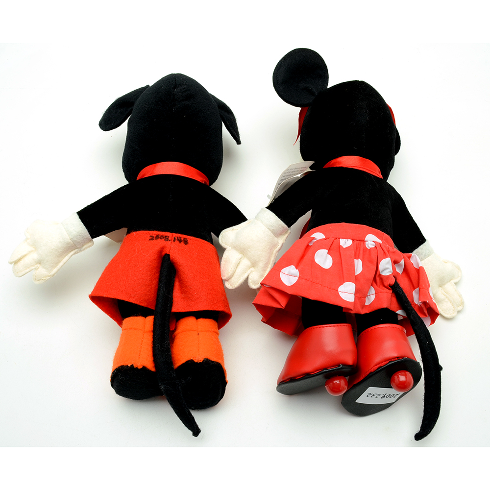 1993 Disneyana Convention Signed Gund Dolls and Disney Parks Mickey's 60th Birthday Commemorative Plate