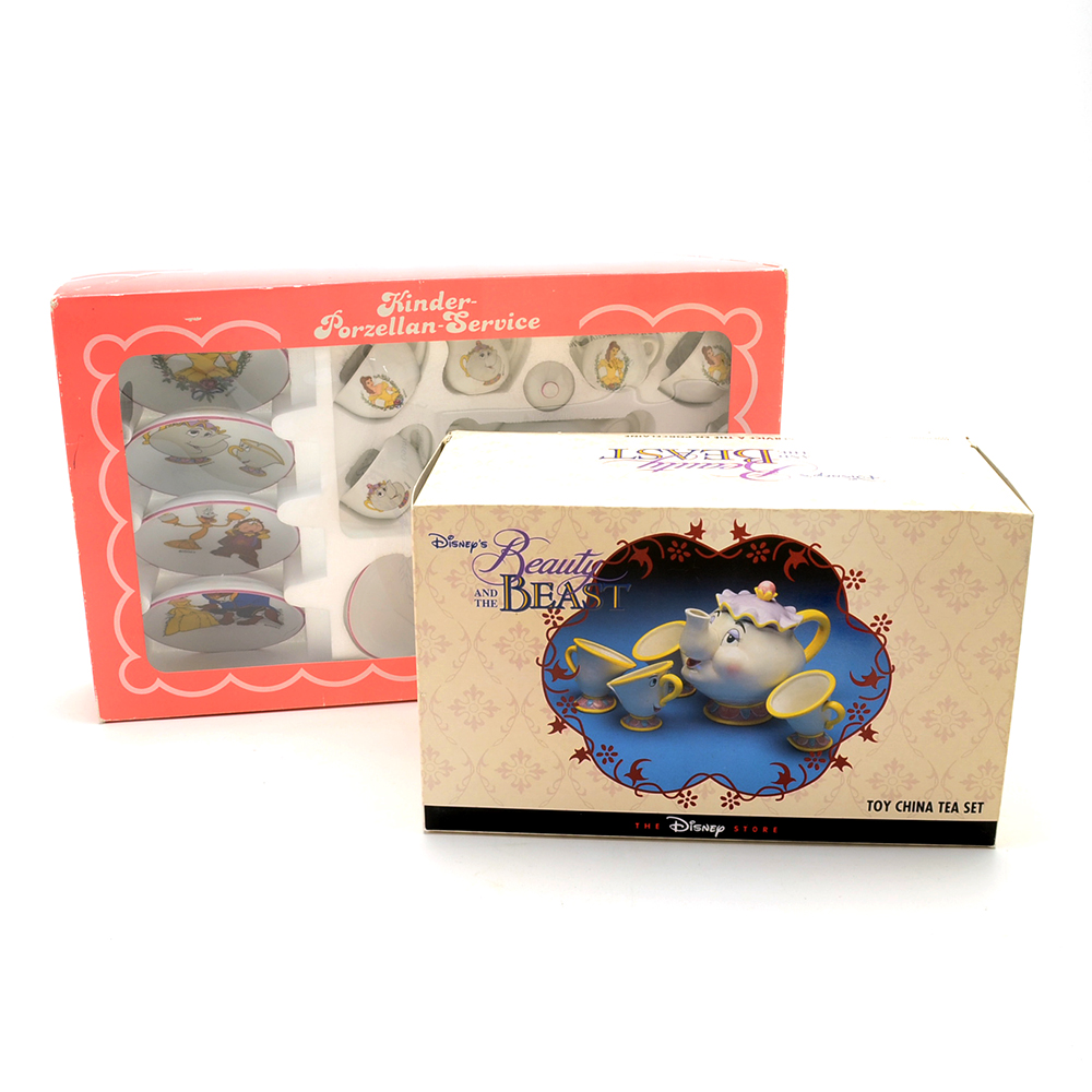 Disney "Beauty and the Beast" Tea Sets Including Reutter German Porcelain