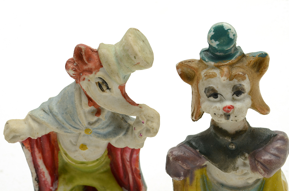 1940 Honest John and Gideon Bisque Figurines From Walt Disney's "Pinocchio"