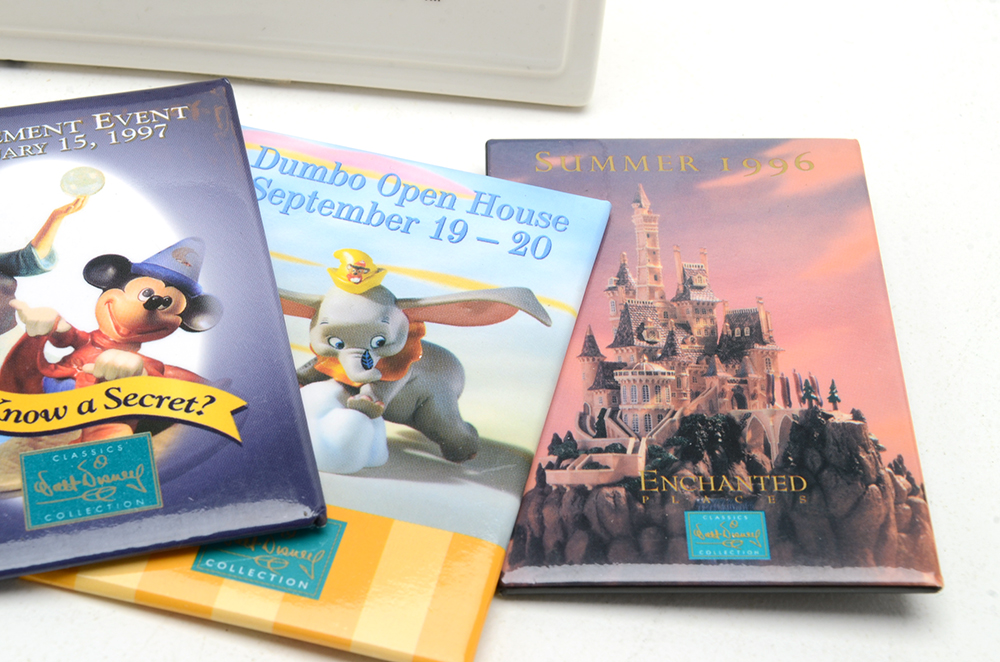 Walt Disney Classic Collection Dealer Plaque and Pins
