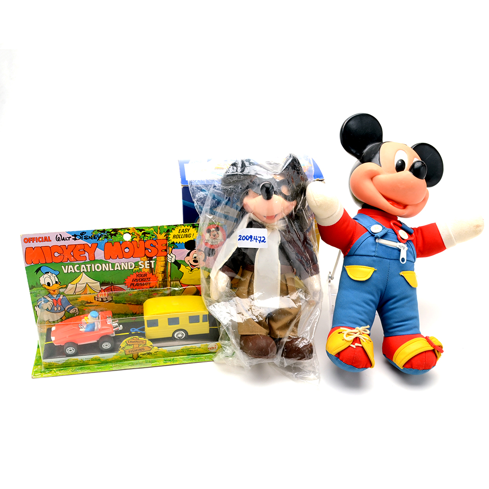 Vintage Disney Children's Toys Featuring 1989 Mattel Learn to Dress Mickey Mouse