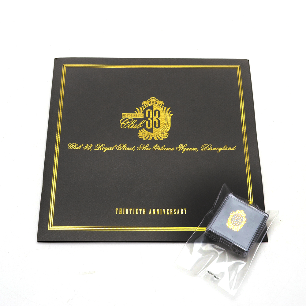 Disneyland's Club 33 Pin and Thirtieth Anniversary Commemorative Program