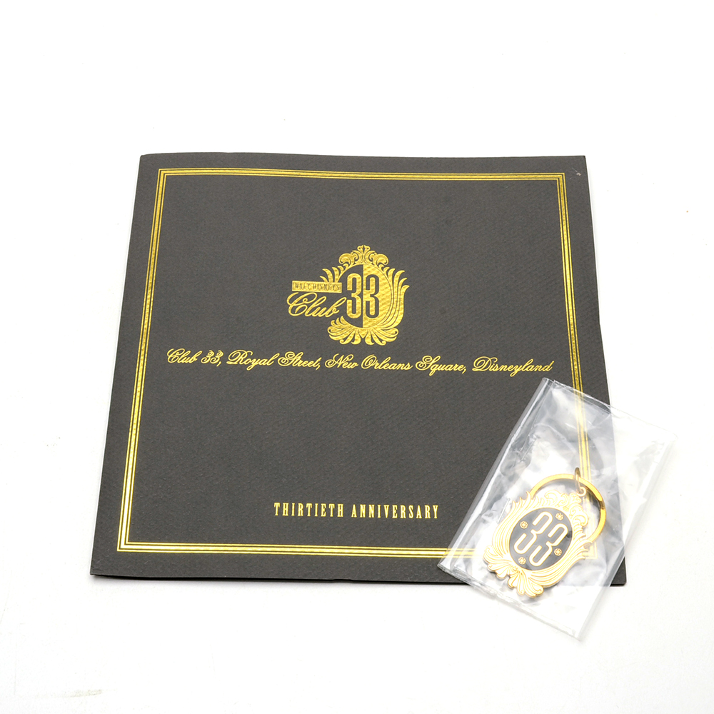 Disneyland's Club 33 Keychain and Thirtieth Anniversary Commemorative Program