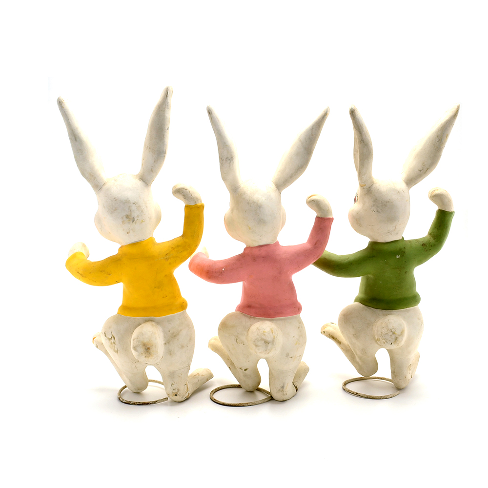 Three Mid-Century Easter Bunny Store Displays