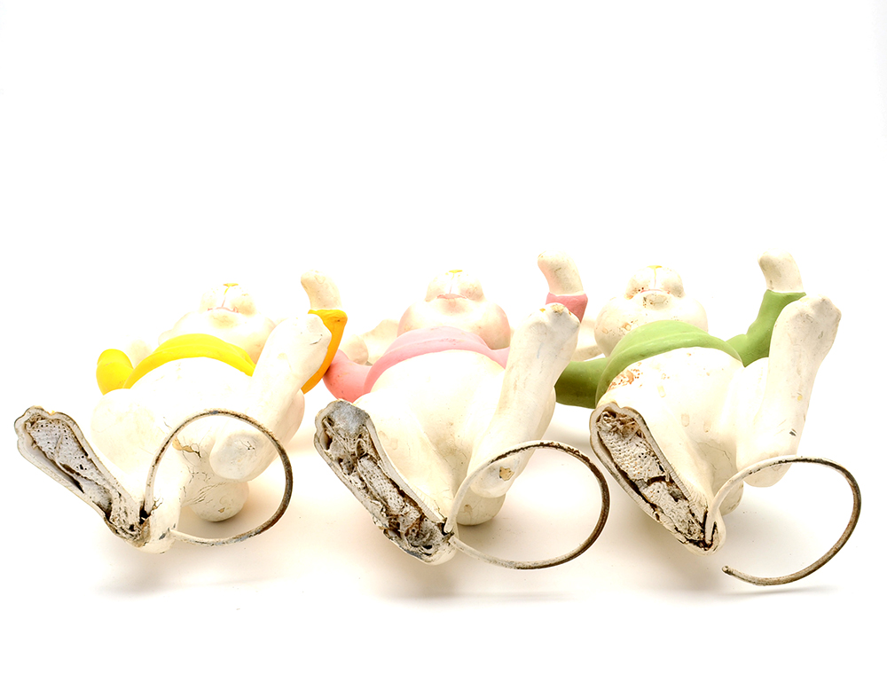 Three Mid-Century Easter Bunny Store Displays