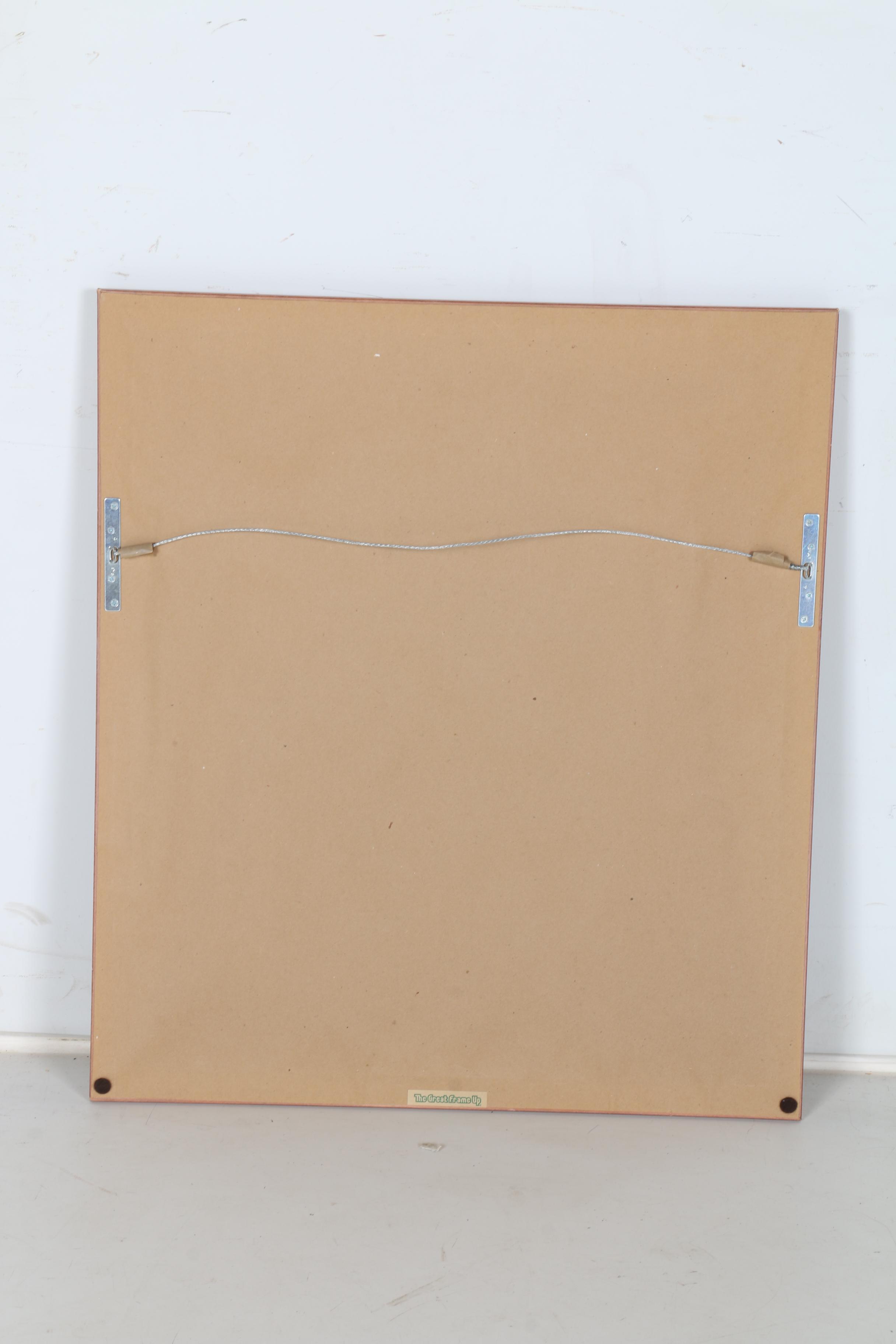 Limited Edition Lithograph of Woman in Village