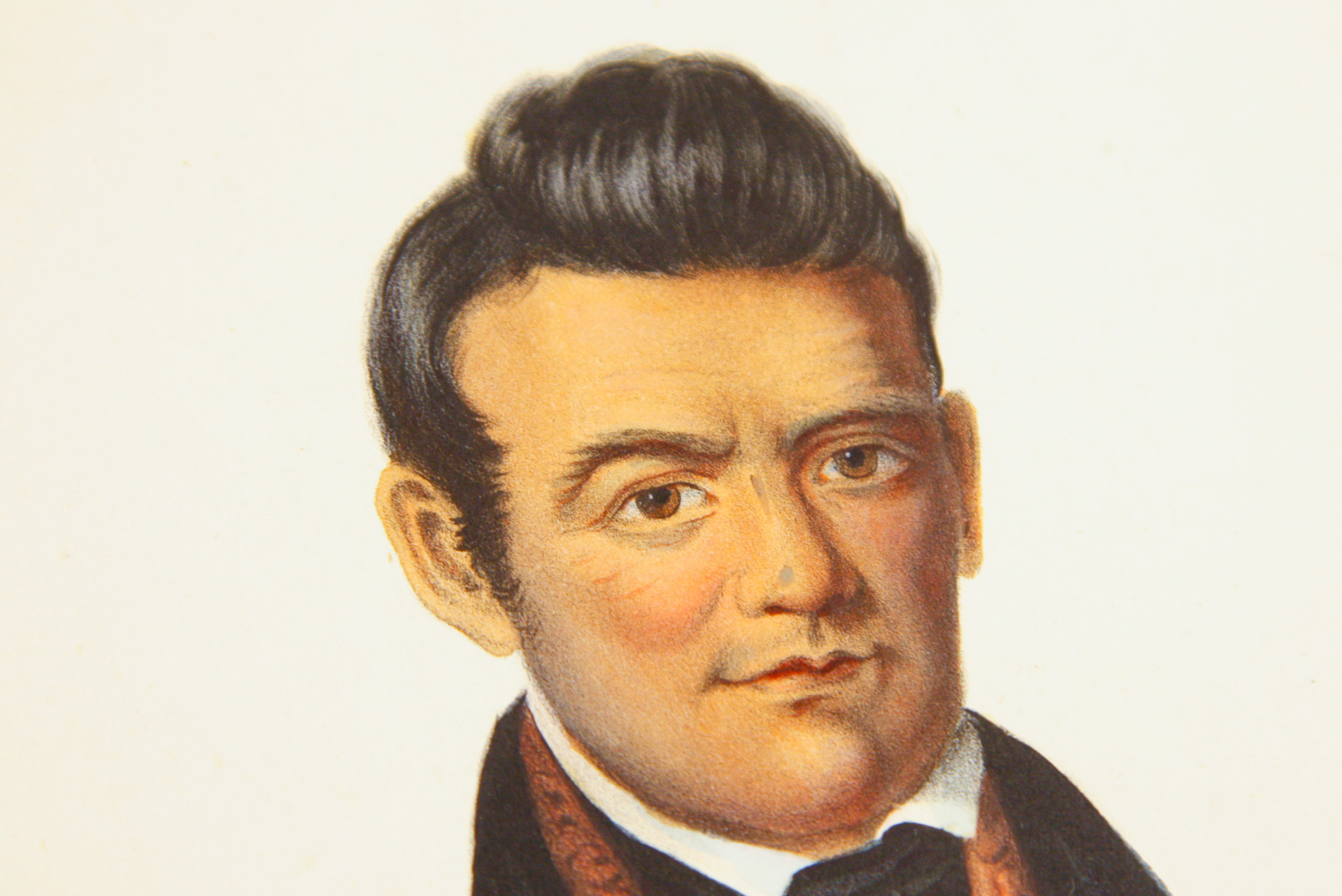 McKenney & Hall Hand-Colored Folio Lithograph "John Ross (A Cherokee Cheif)"