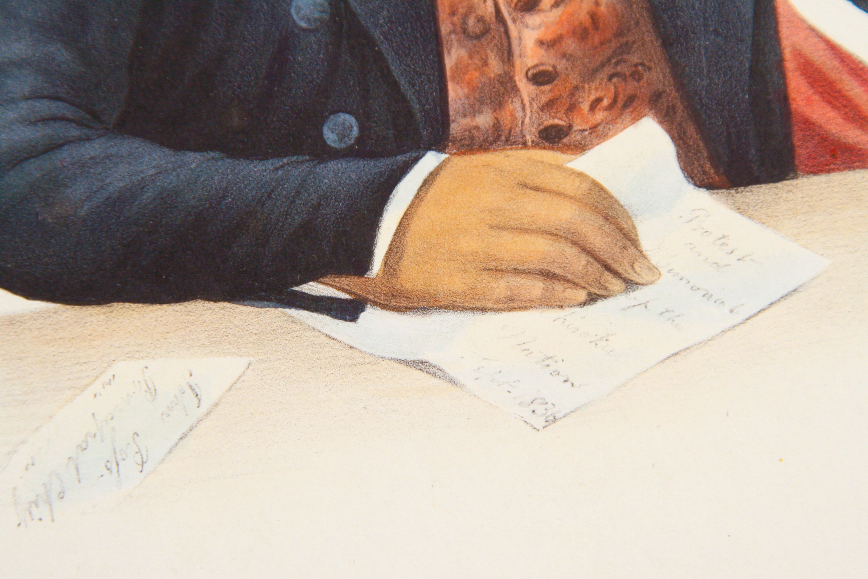 McKenney & Hall Hand-Colored Folio Lithograph "John Ross (A Cherokee Cheif)"