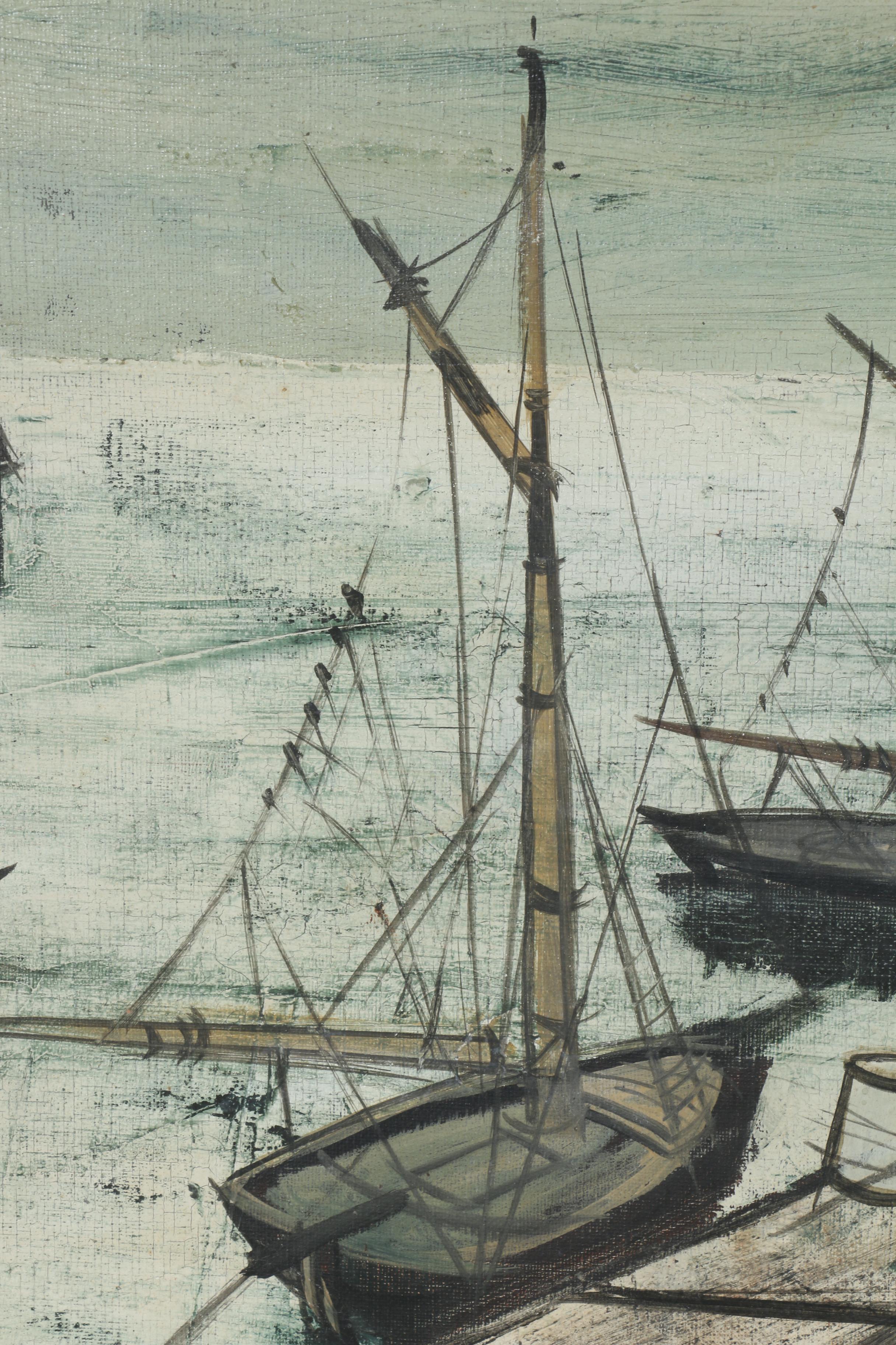 Charles Levier Maritime Original Oil Painting on Canvas