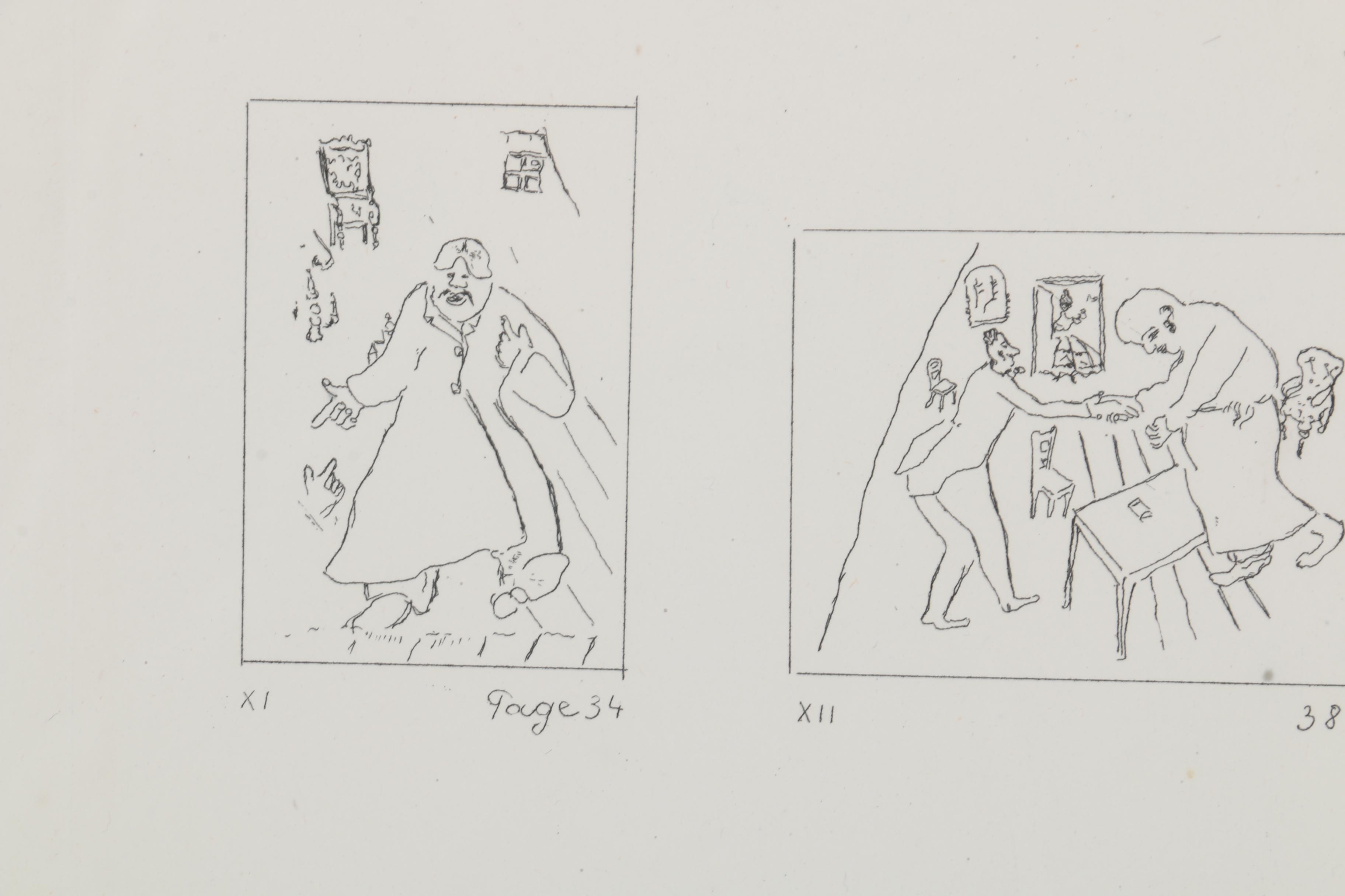 After Marc Chagall Limited Edition Etching "Les Ames Mortes"