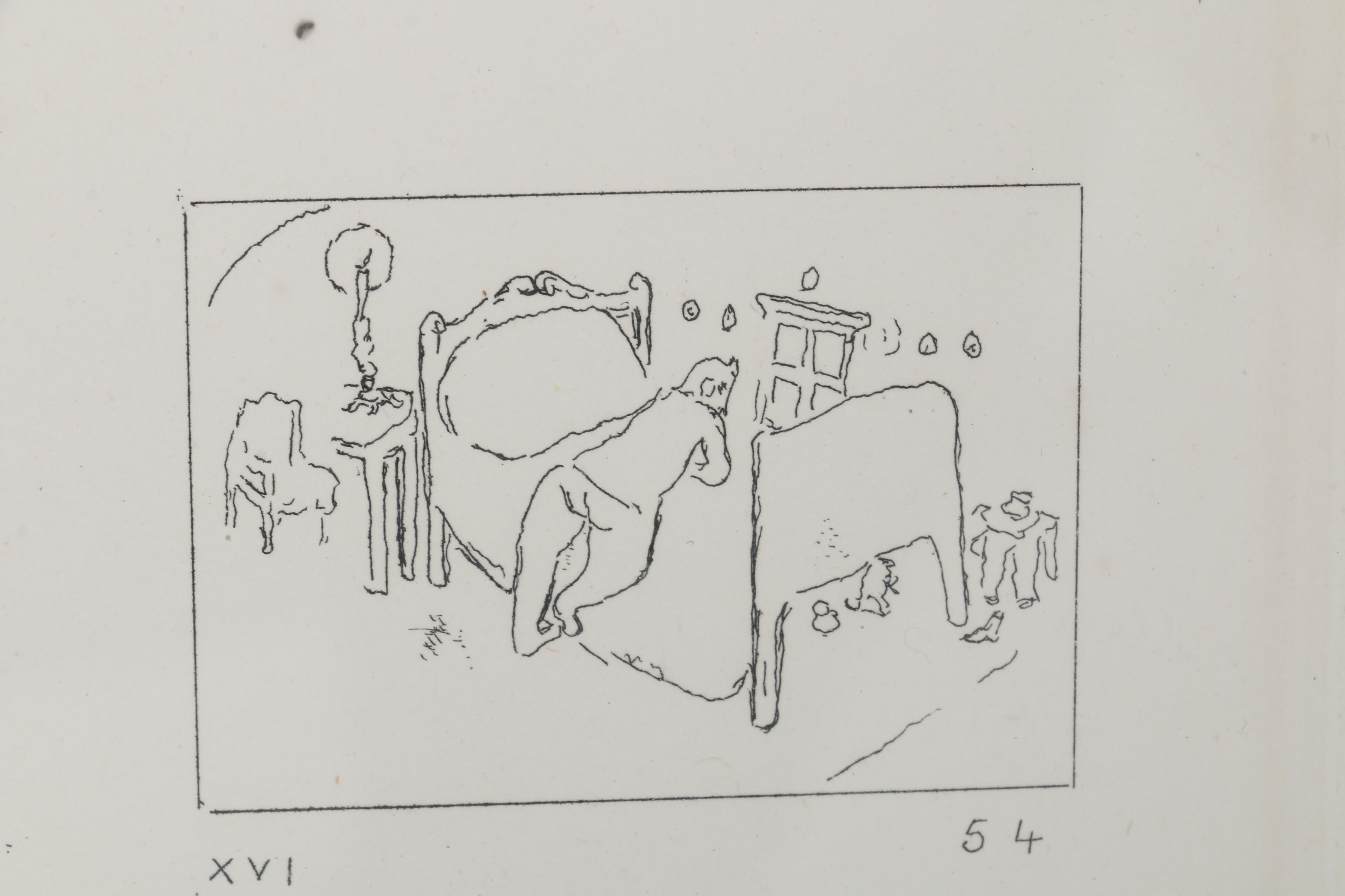 After Marc Chagall Limited Edition Etching "Les Ames Mortes"