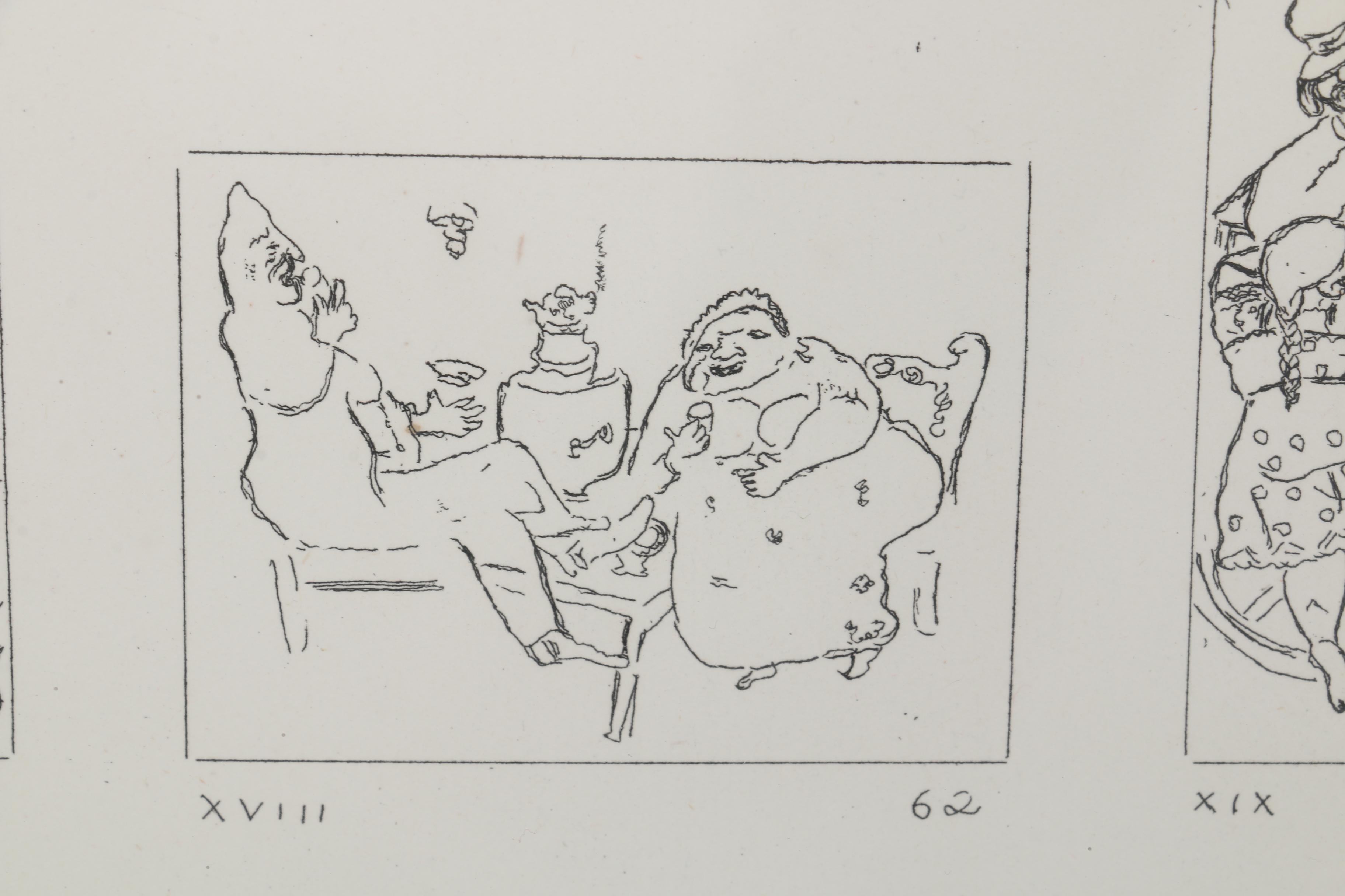 After Marc Chagall Limited Edition Etching "Les Ames Mortes"