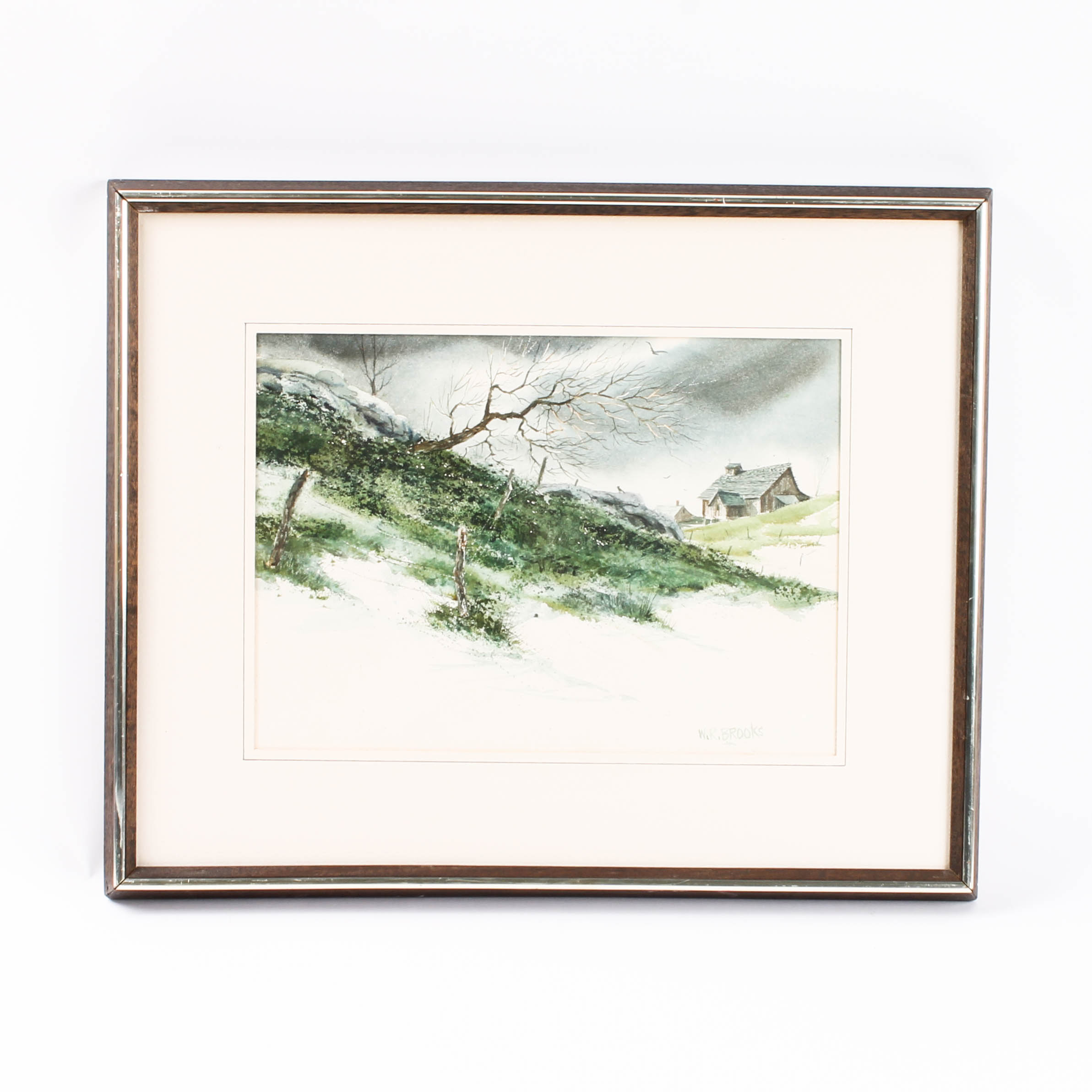 William R. Brooks Original Watercolor Painting "Grey Skies"
