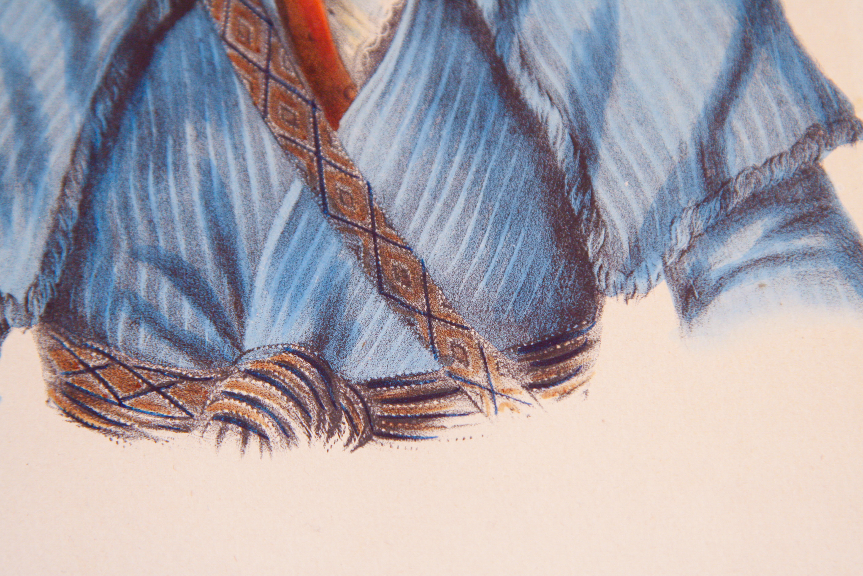 Pair of McKenney and Hall Hand-Colored Folio Lithographs of Native American Warriors