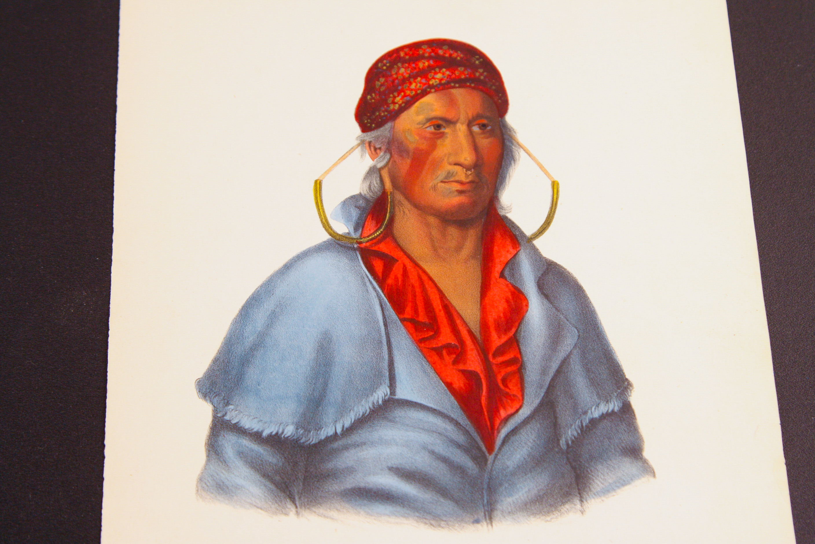 Pair of McKenney and Hall Hand-Colored Folio Lithographs of Native American Warriors