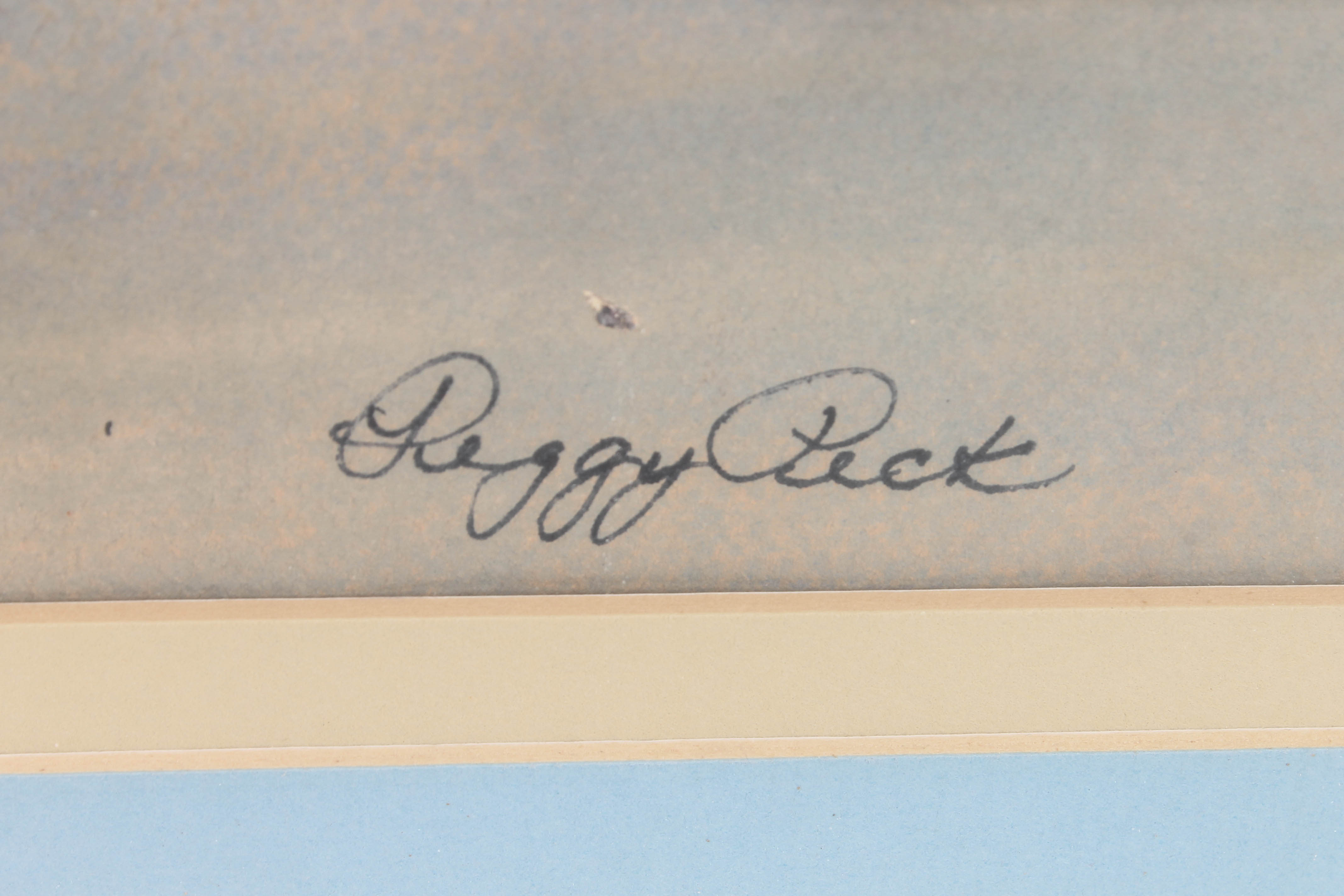 Peggy Peck Pastel Drawing "Walking Along The Water By The Sea"