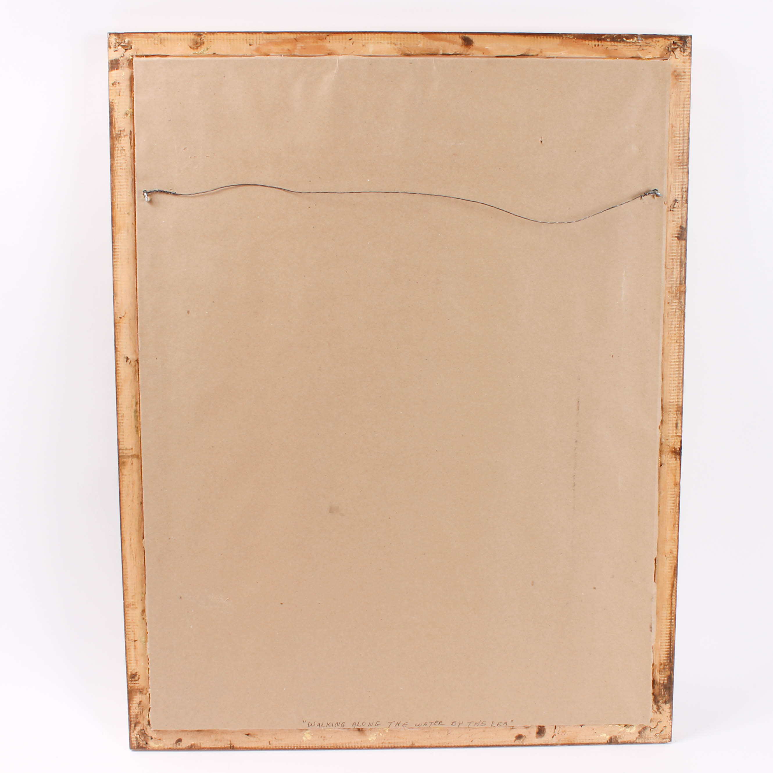 Peggy Peck Pastel Drawing "Walking Along The Water By The Sea"