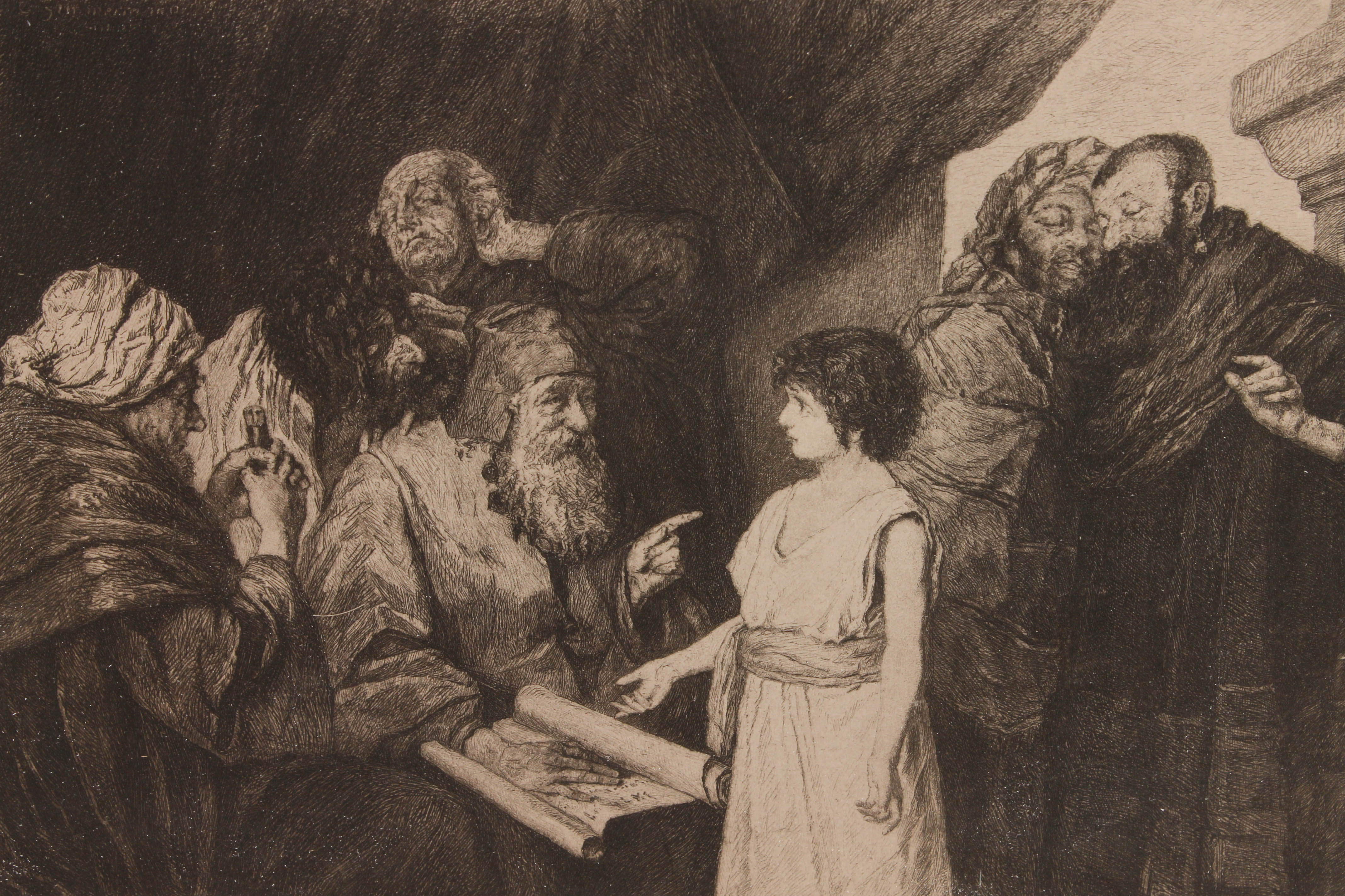 Etching after a Ernst Zimmermann Painting