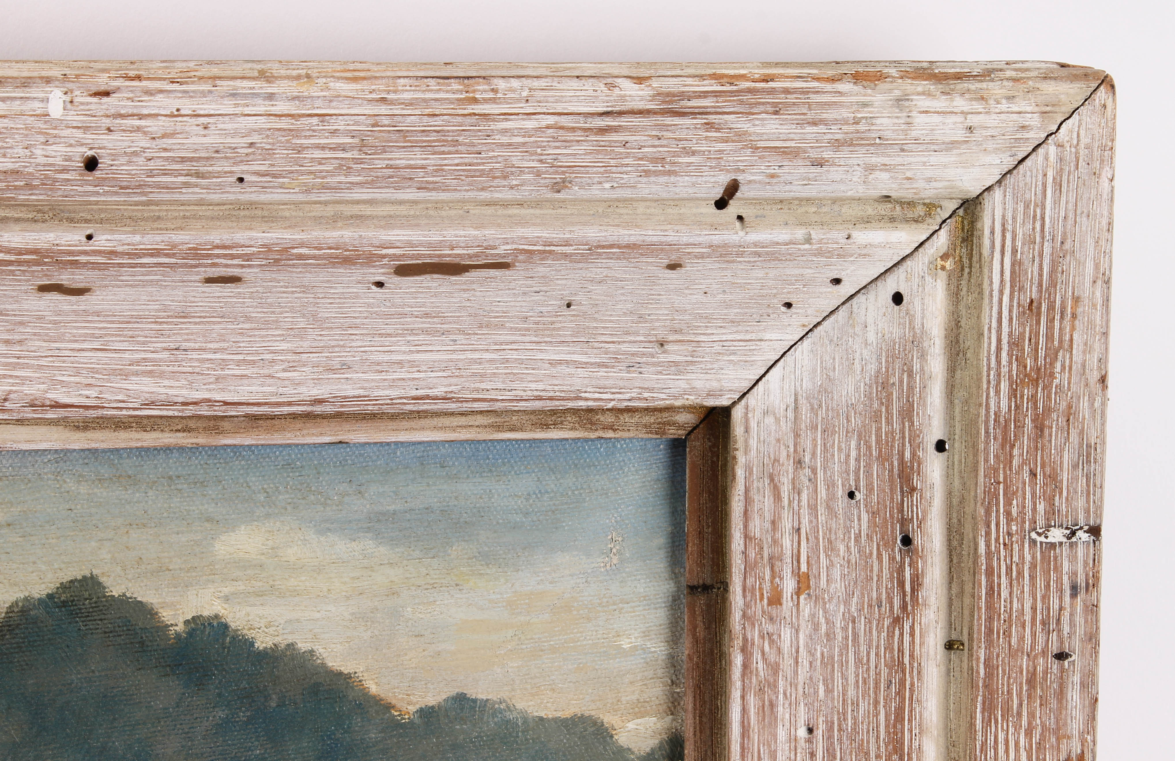 J.E. Madden Oil Painting Depicting a Mill