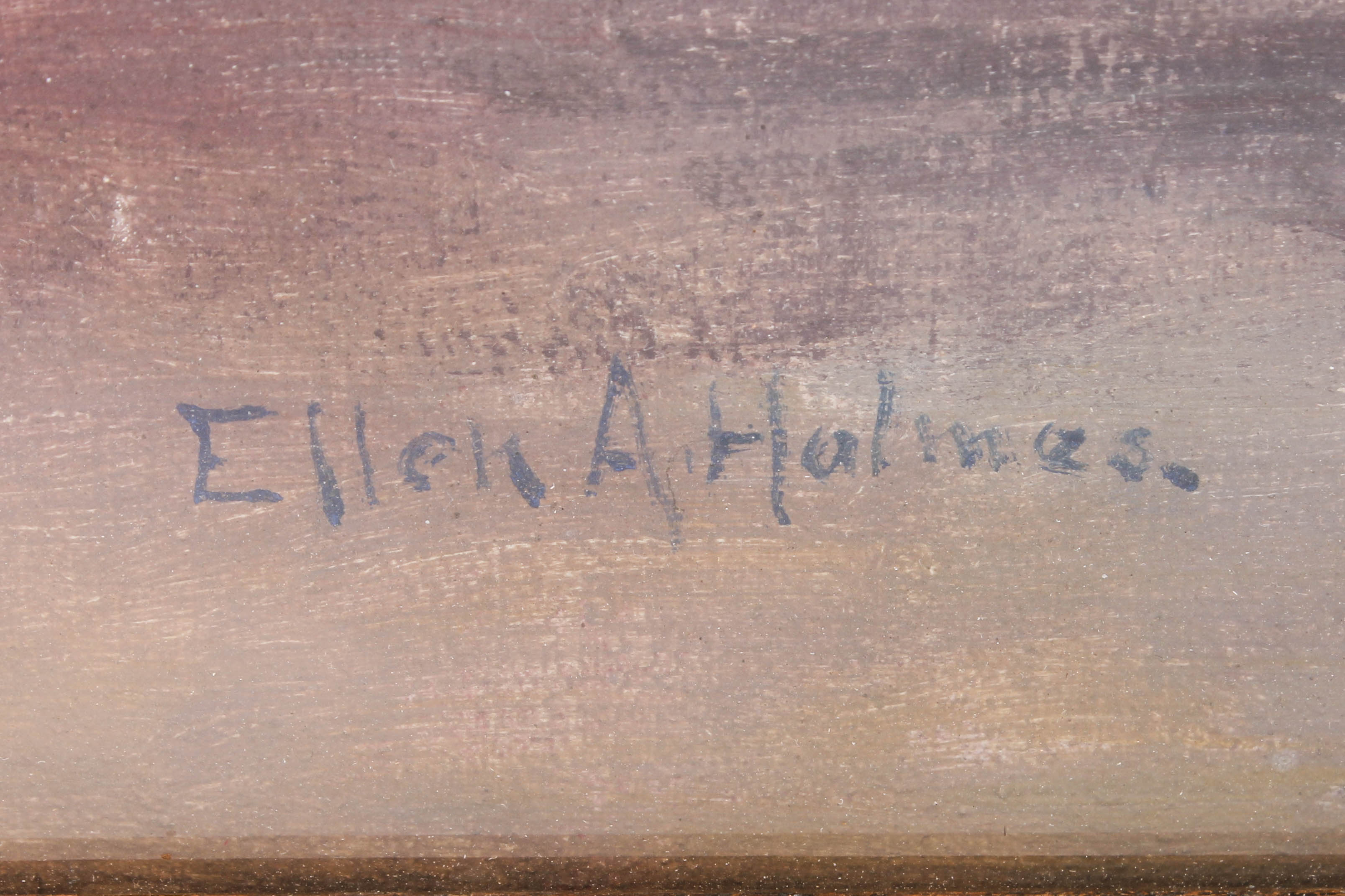 Ellen A. Holmes Oil Painting on Canvas Floral Still Life