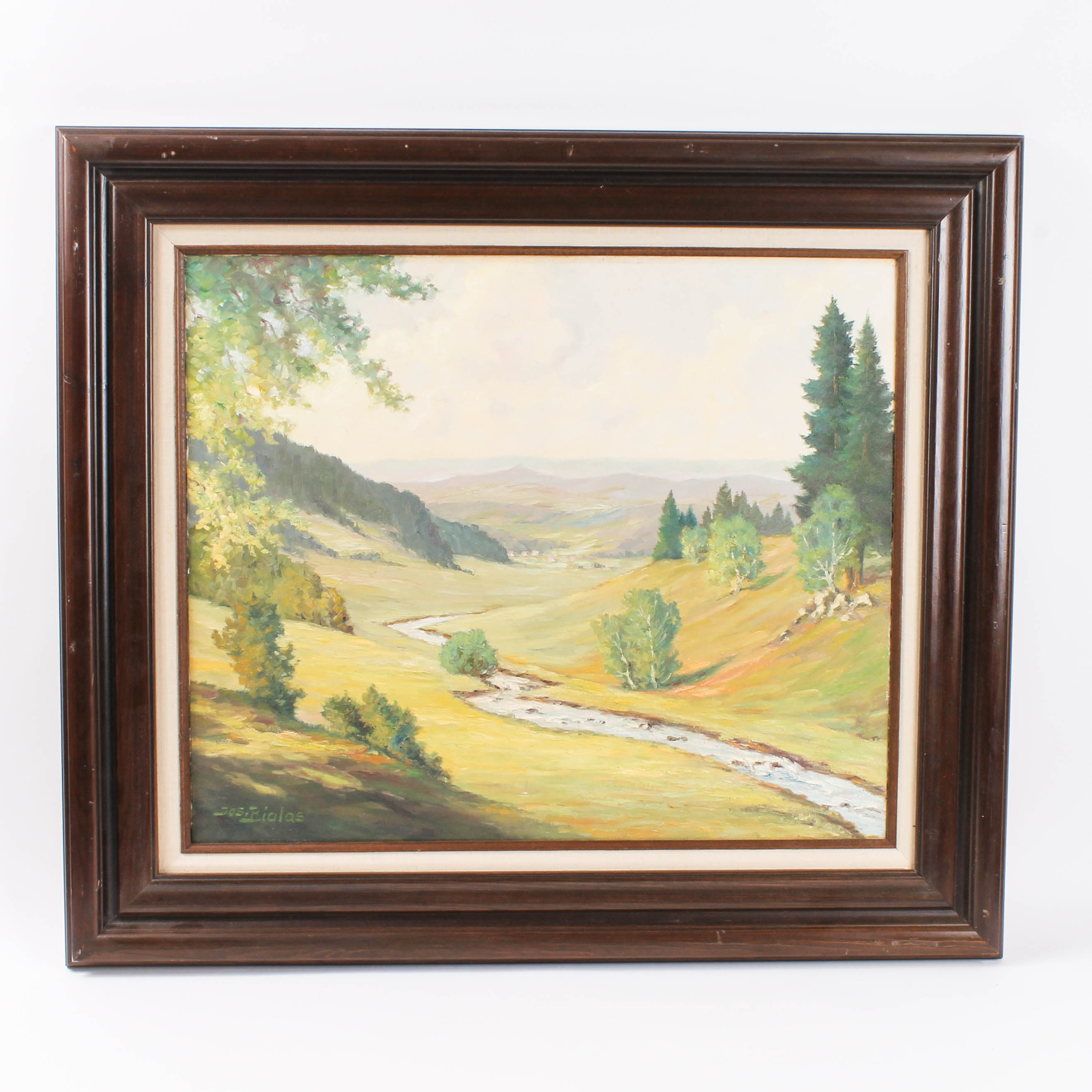 Joseph Bialas Oil Painting on Canvas Landscape