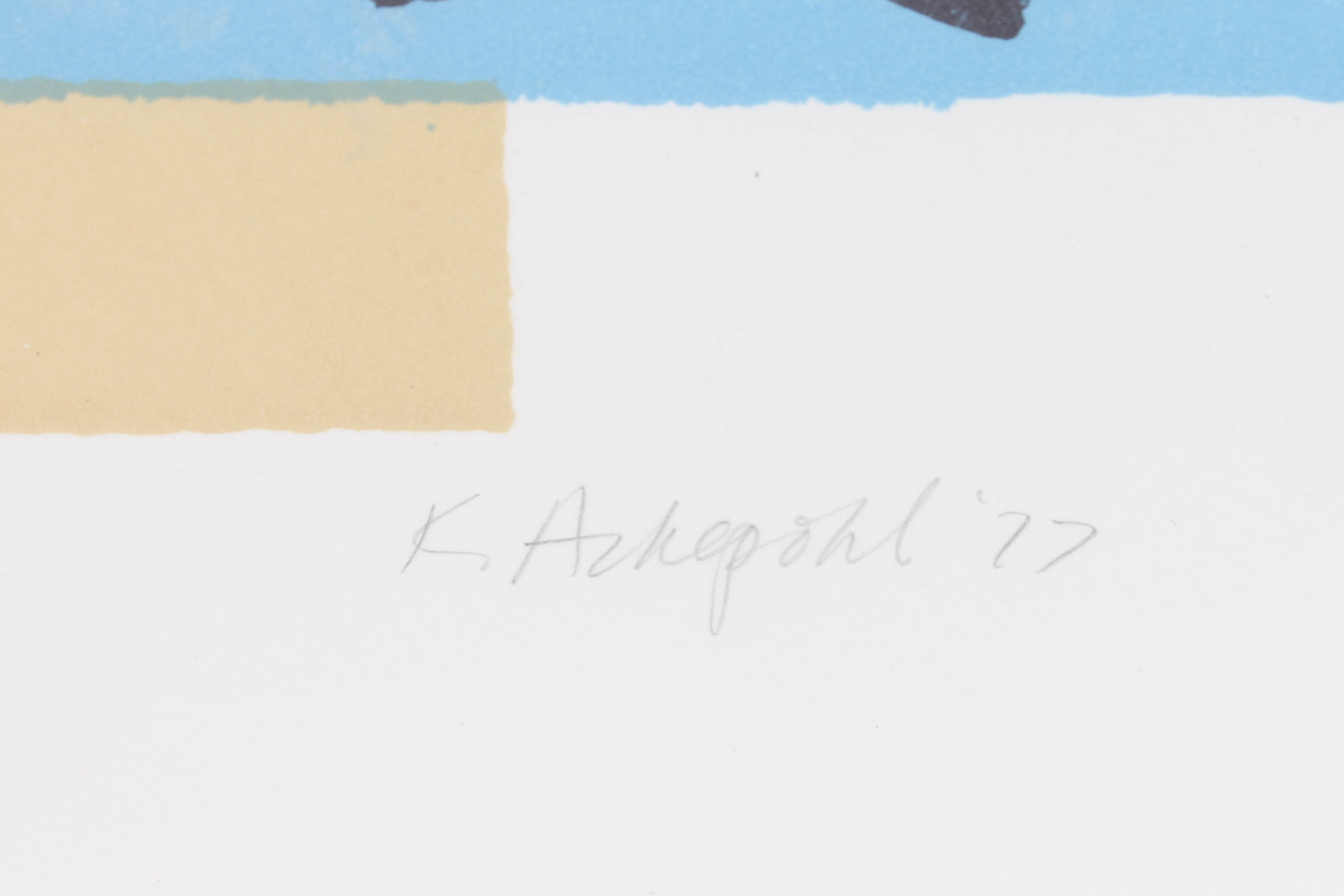 Keith Anden Achepohl Lithograph "Egypt: Day + Night II, 1977"