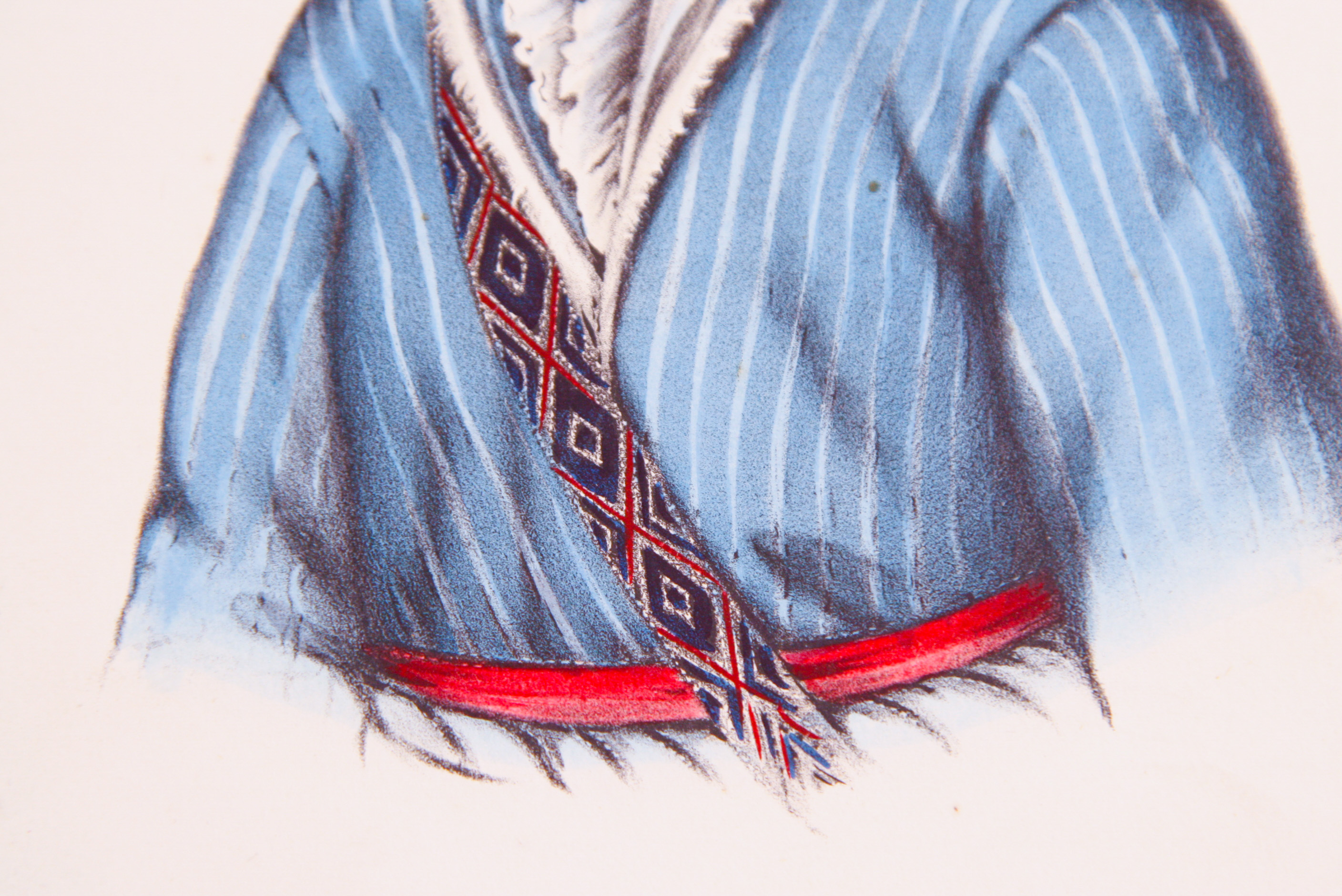 McKenney & Hall Hand-Colored Folio Lithograph "David Vann (A Cherokee Cheif)"