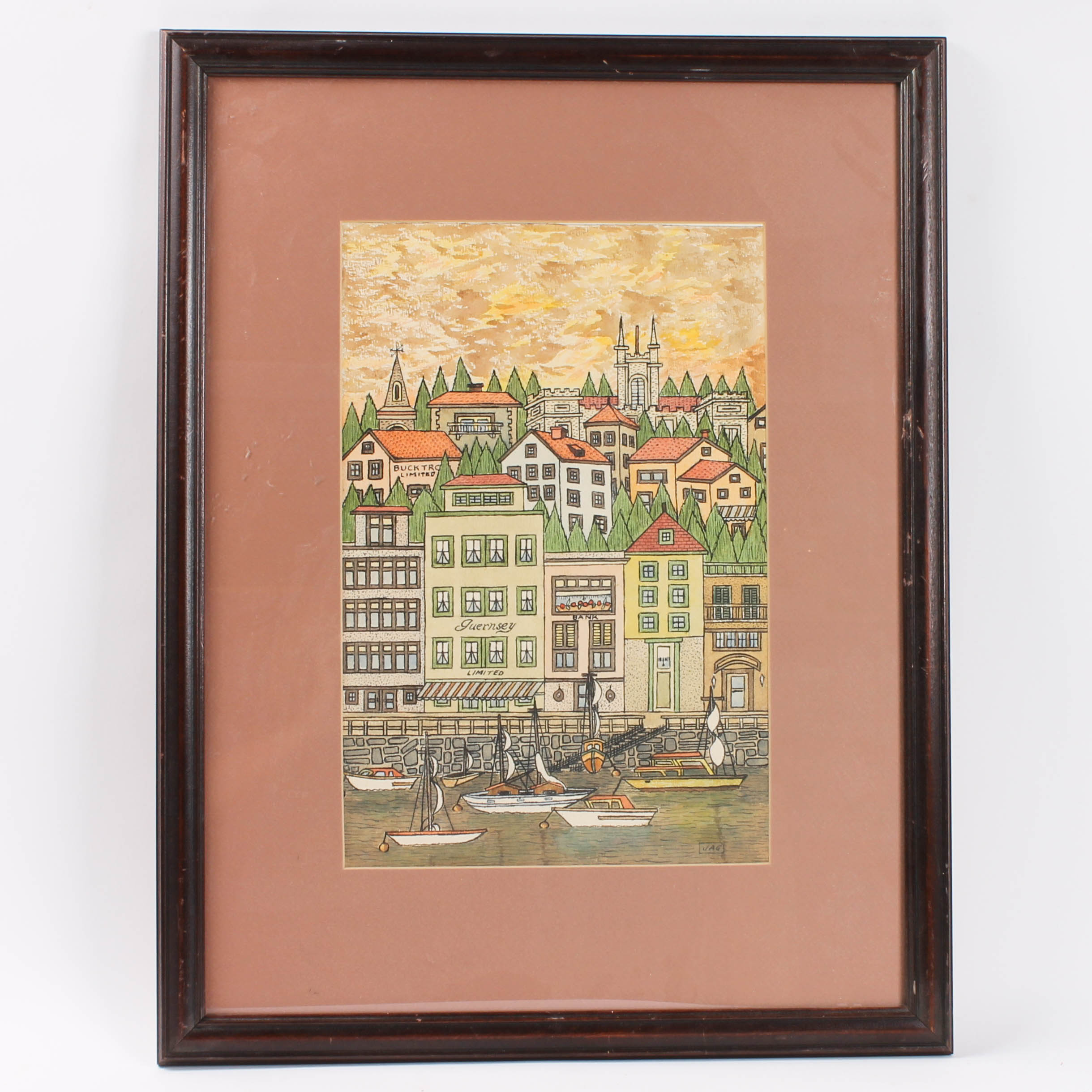 Joseph A. Greenberger Watercolor Painting