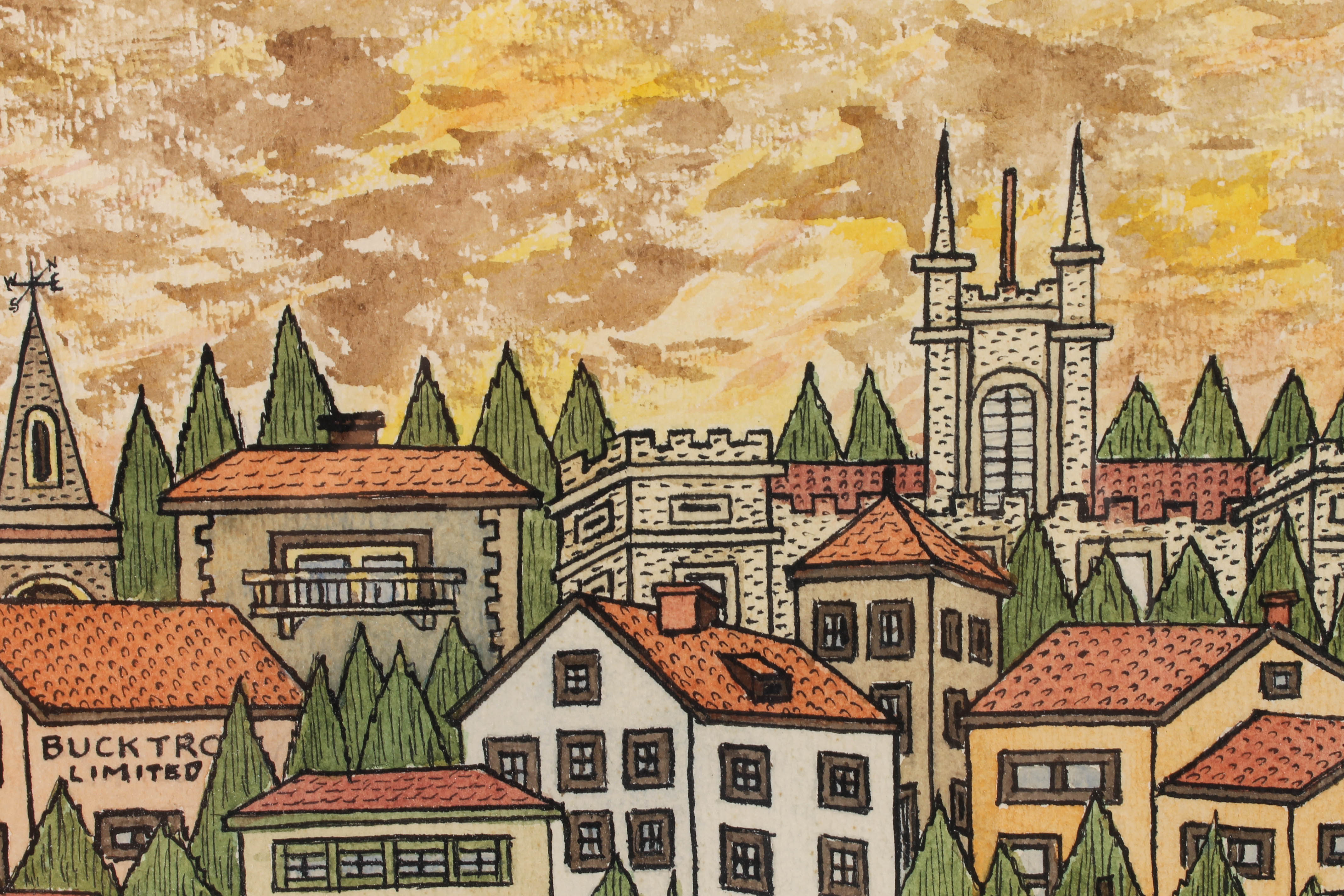 Joseph A. Greenberger Watercolor Painting