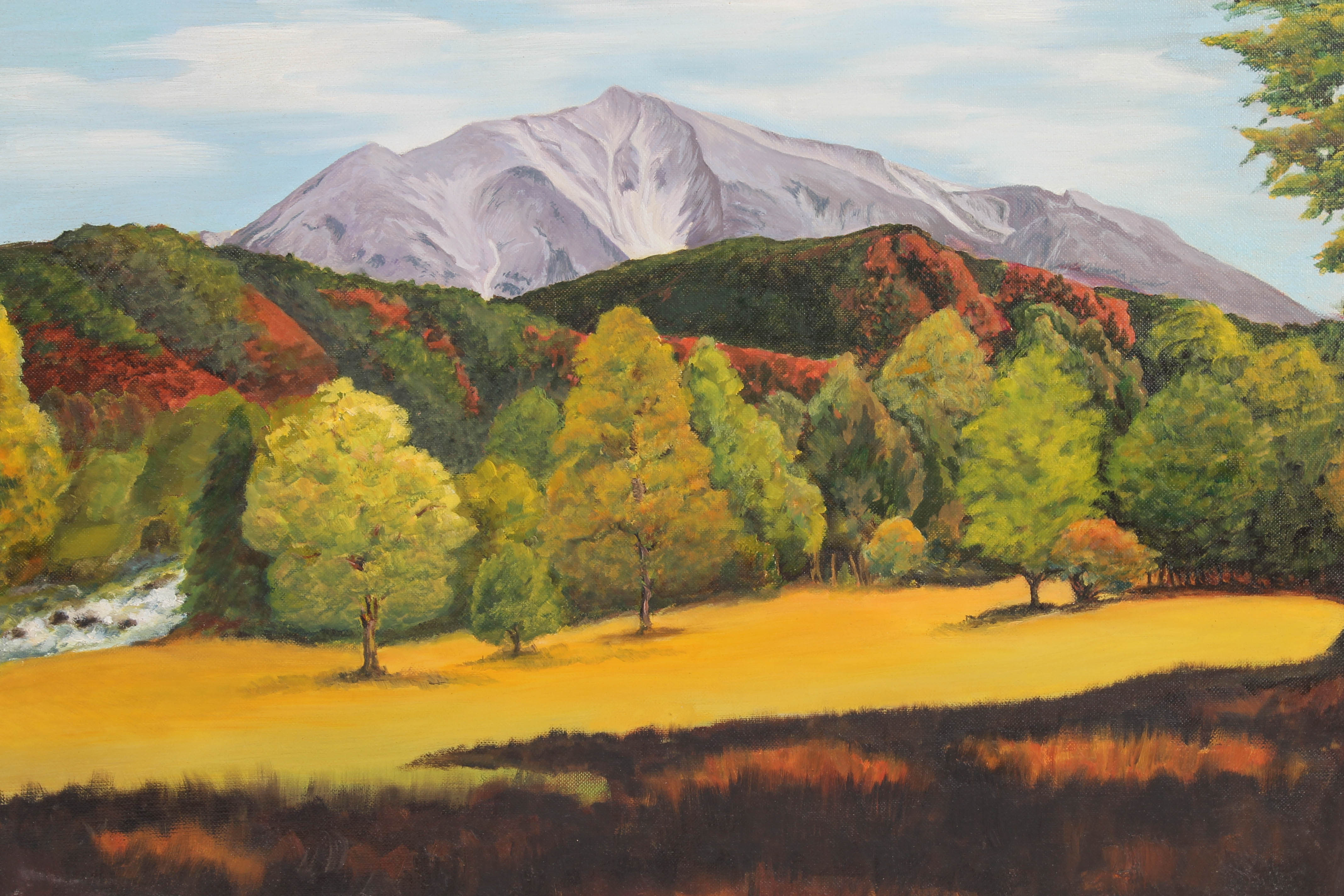 Collection of Acrylic and Oil Landscape Paintings by Various Artists