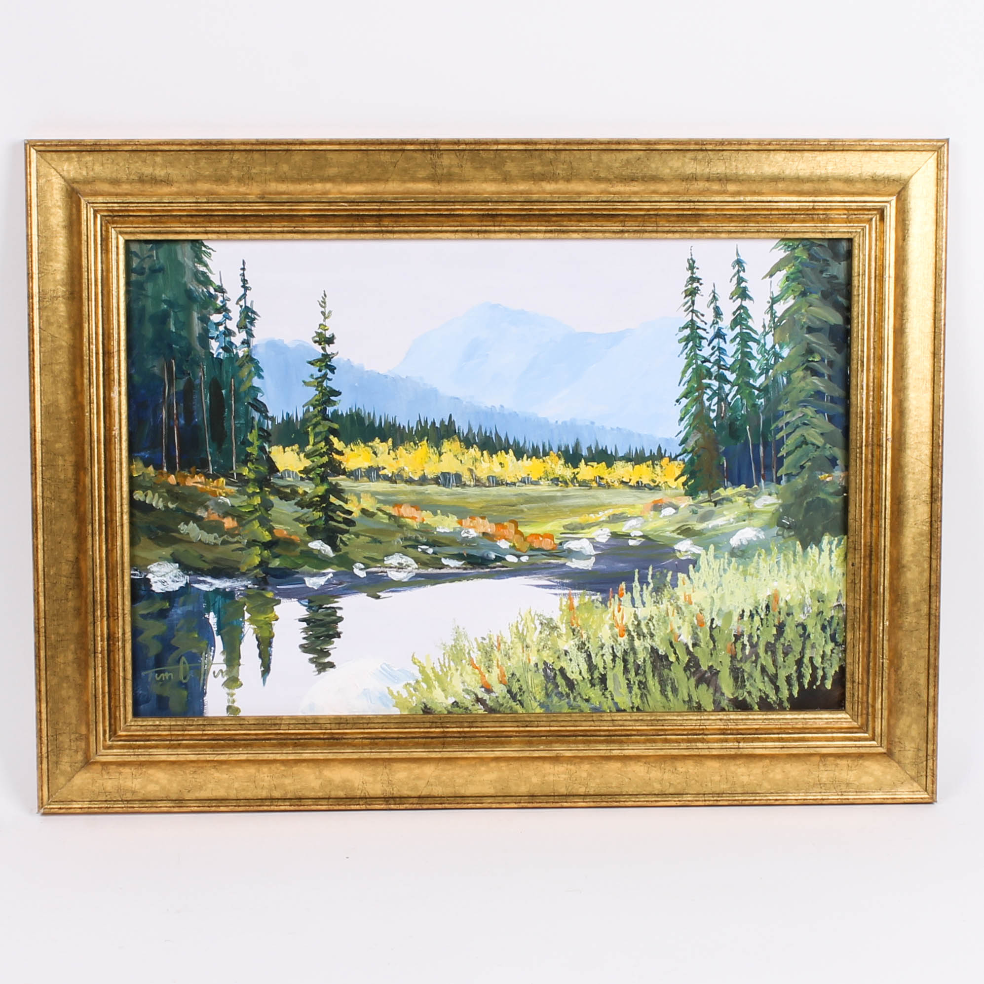 Collection of Acrylic and Oil Landscape Paintings by Various Artists
