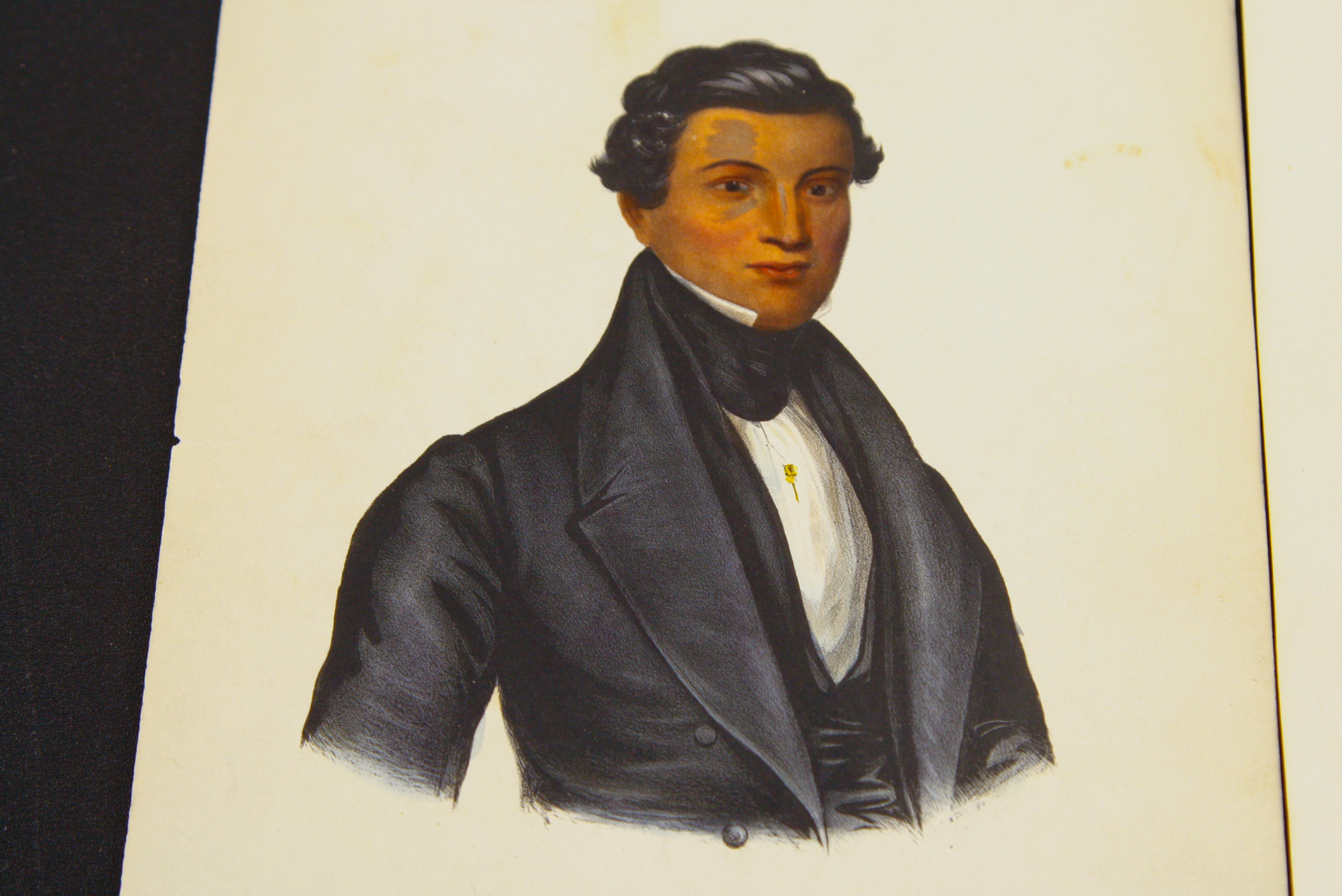 Pair of McKenney and Hall Hand-Colored Folio Lithographs of Native American Chiefs