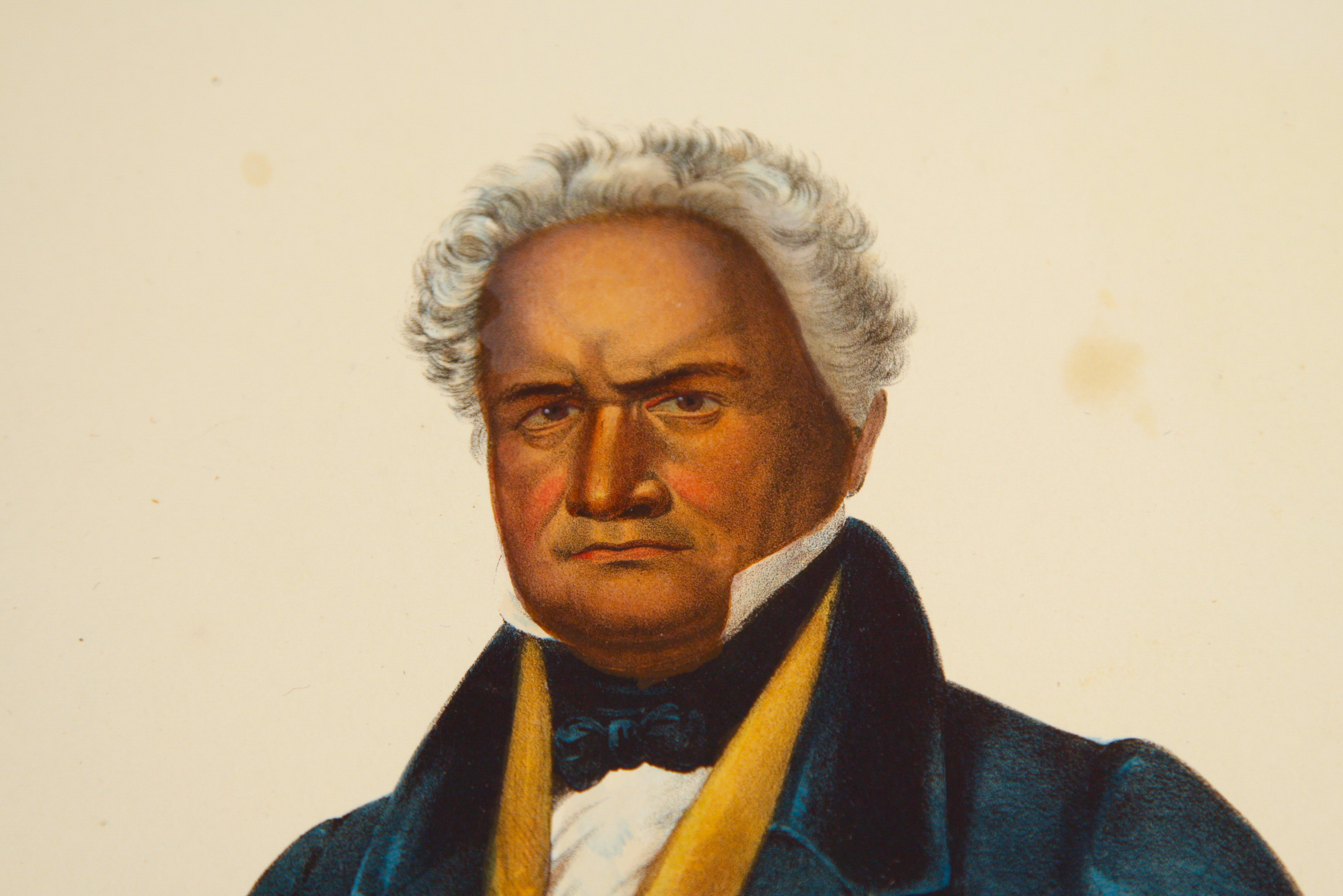 Pair of McKenney and Hall Hand-Colored Folio Lithographs of Native American Chiefs