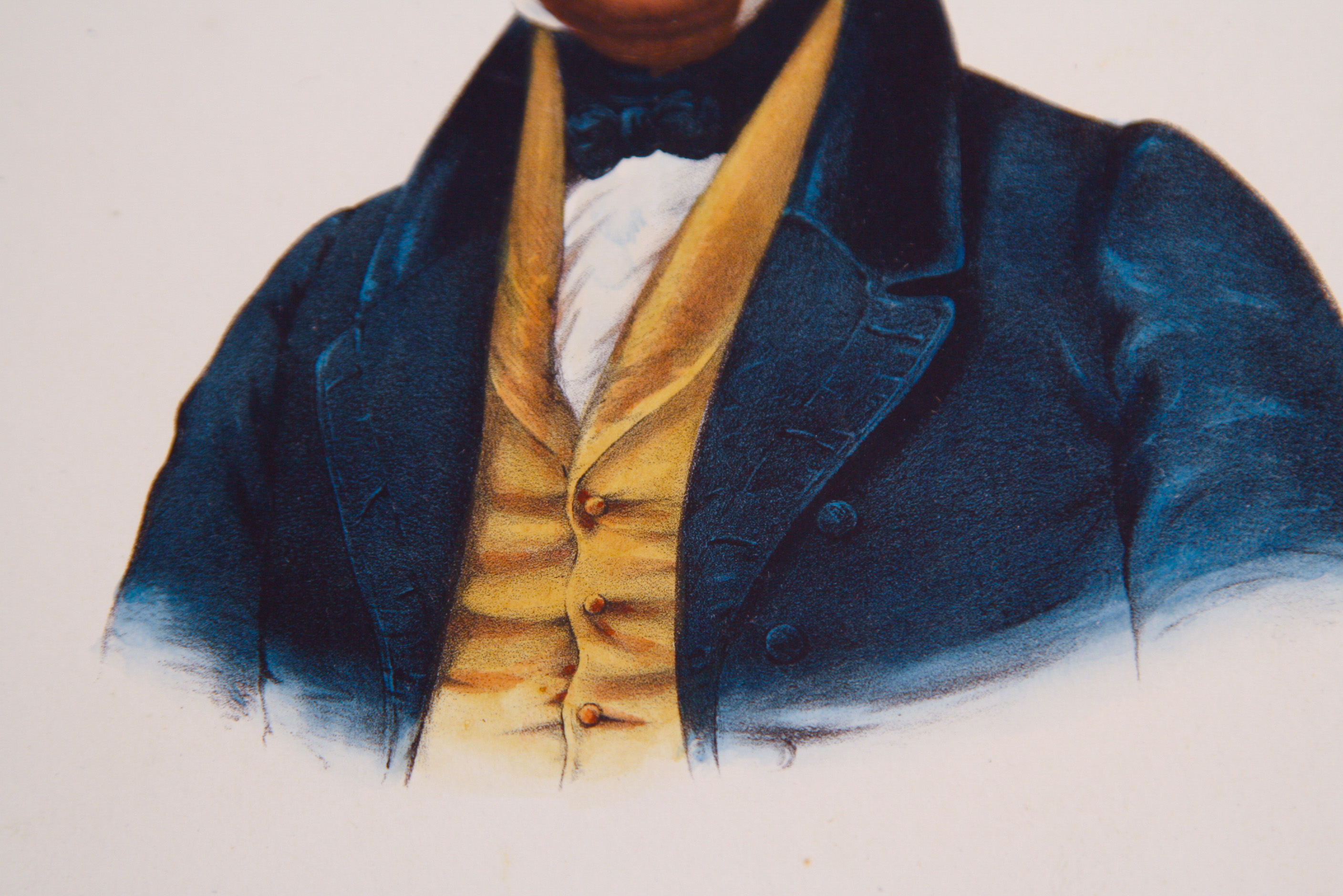 Pair of McKenney and Hall Hand-Colored Folio Lithographs of Native American Chiefs