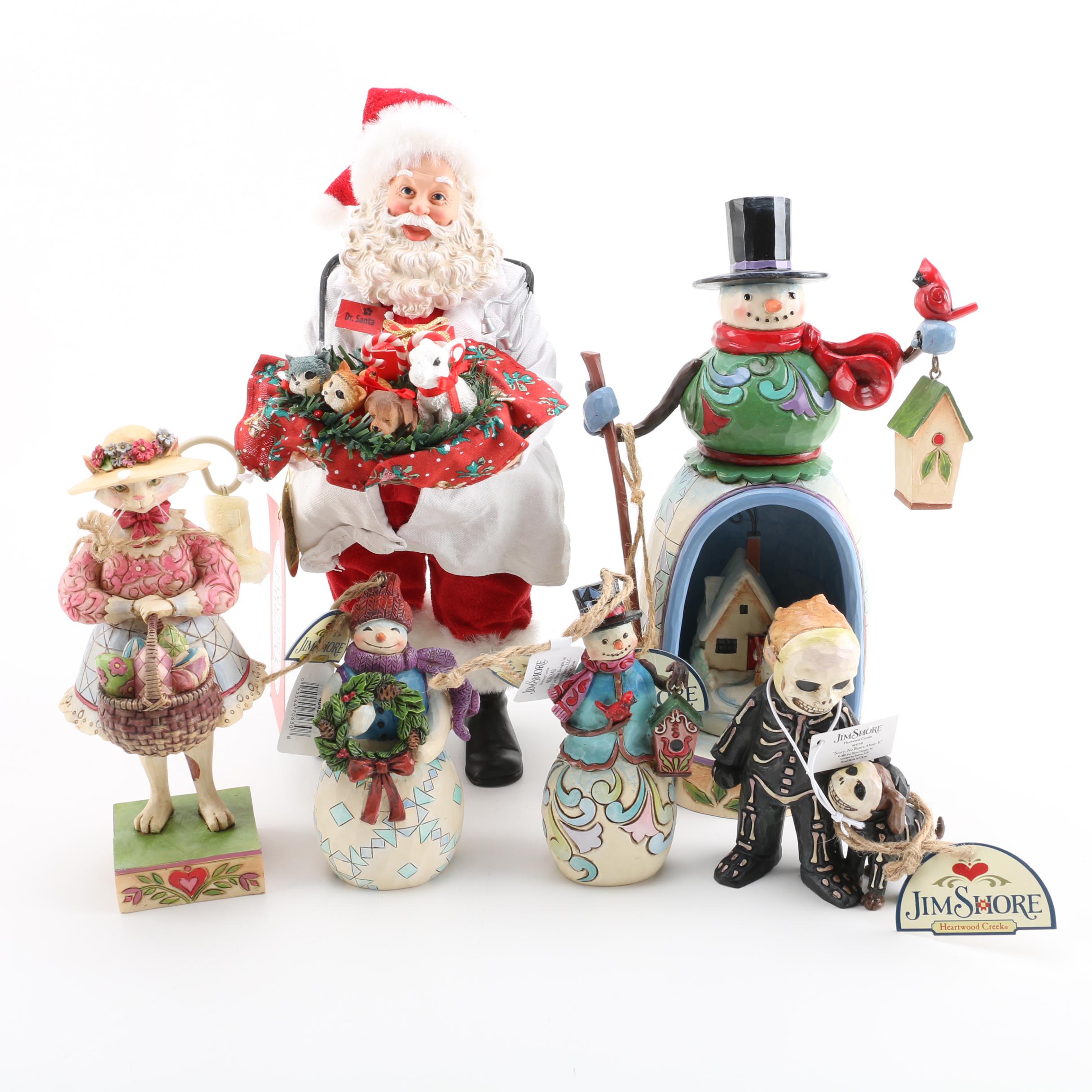 Holiday Figurines Including Jim Shore and Possible Dreams